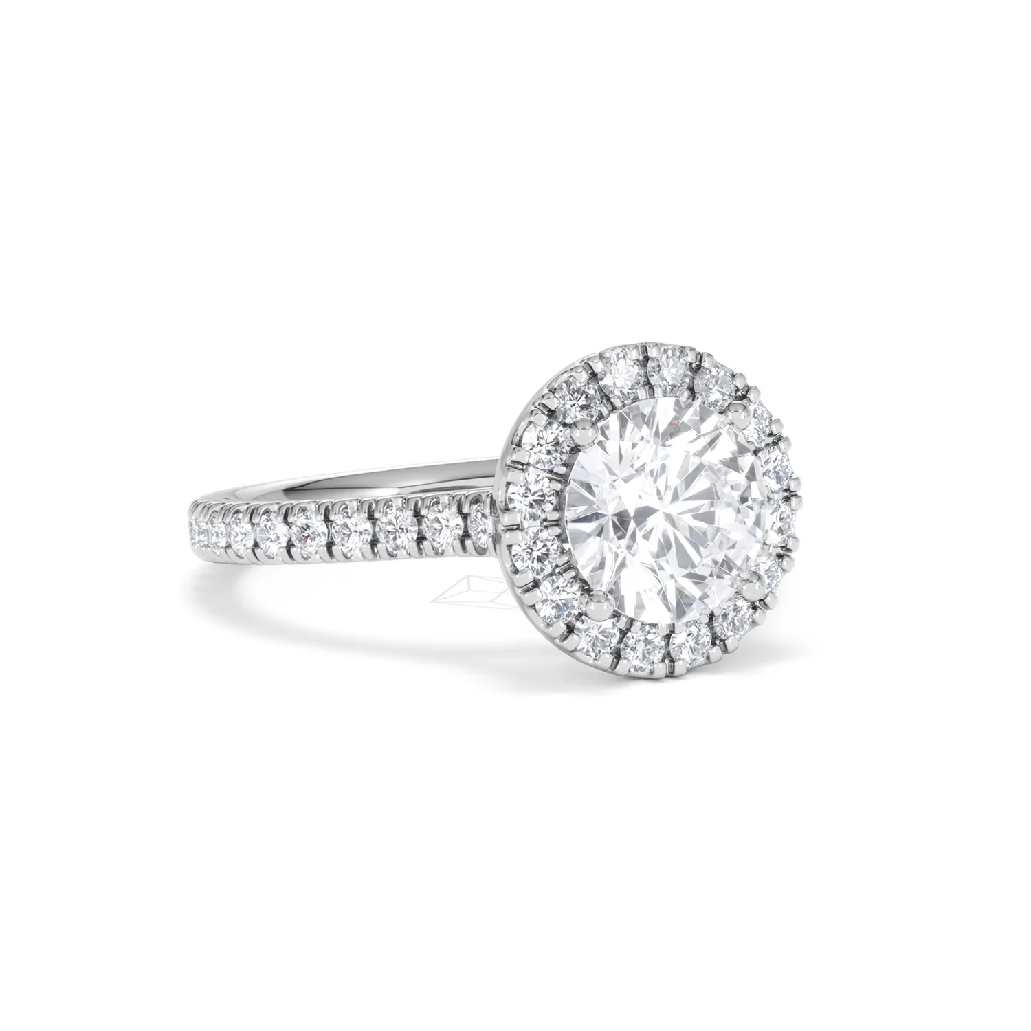 2.30ct Reina Lab Diamond Halo Engagement Ring in 18K White Gold F/VS1 - Image 17