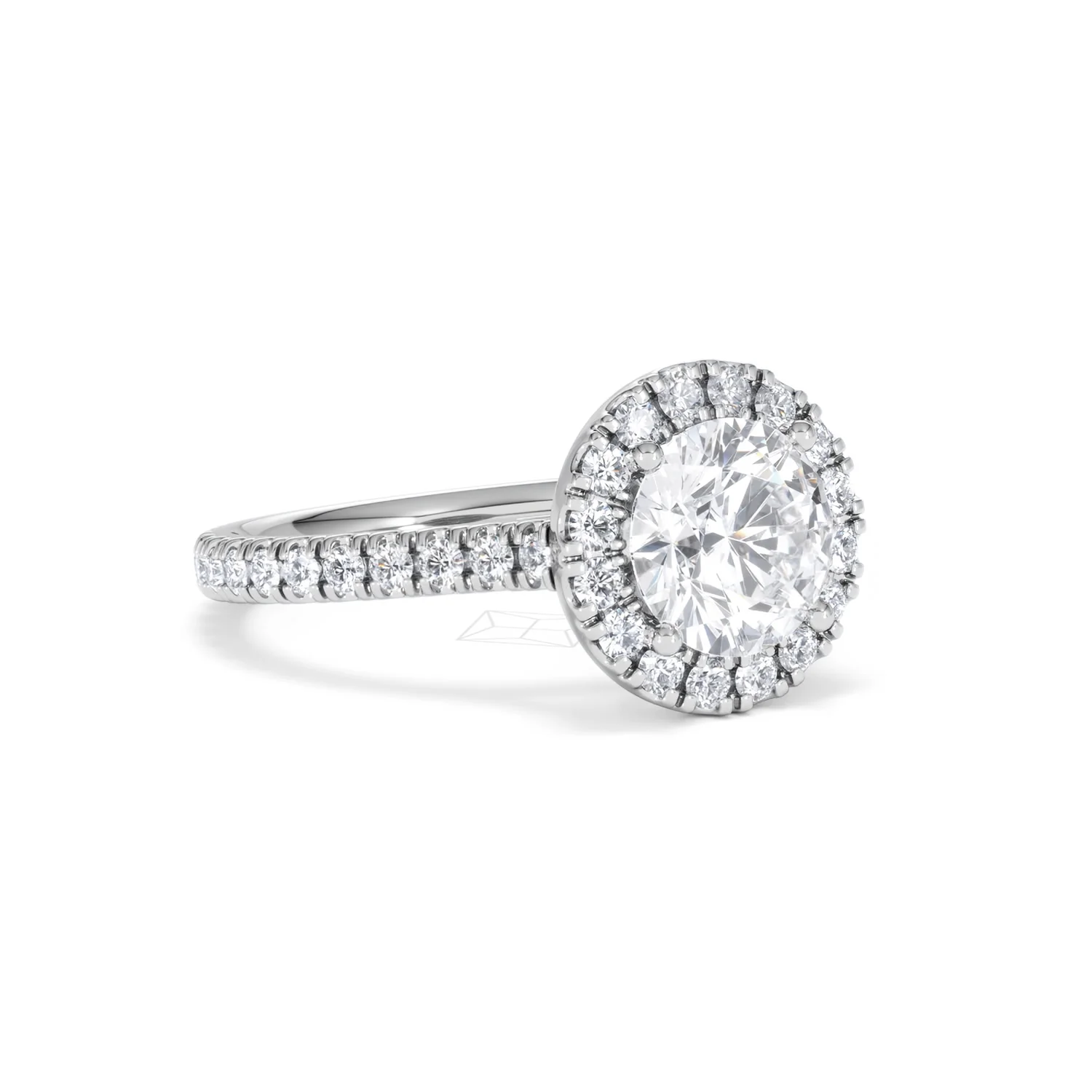 2.30ct Reina Lab Diamond Halo Engagement Ring in 18K White Gold F/VS1 - Image 18