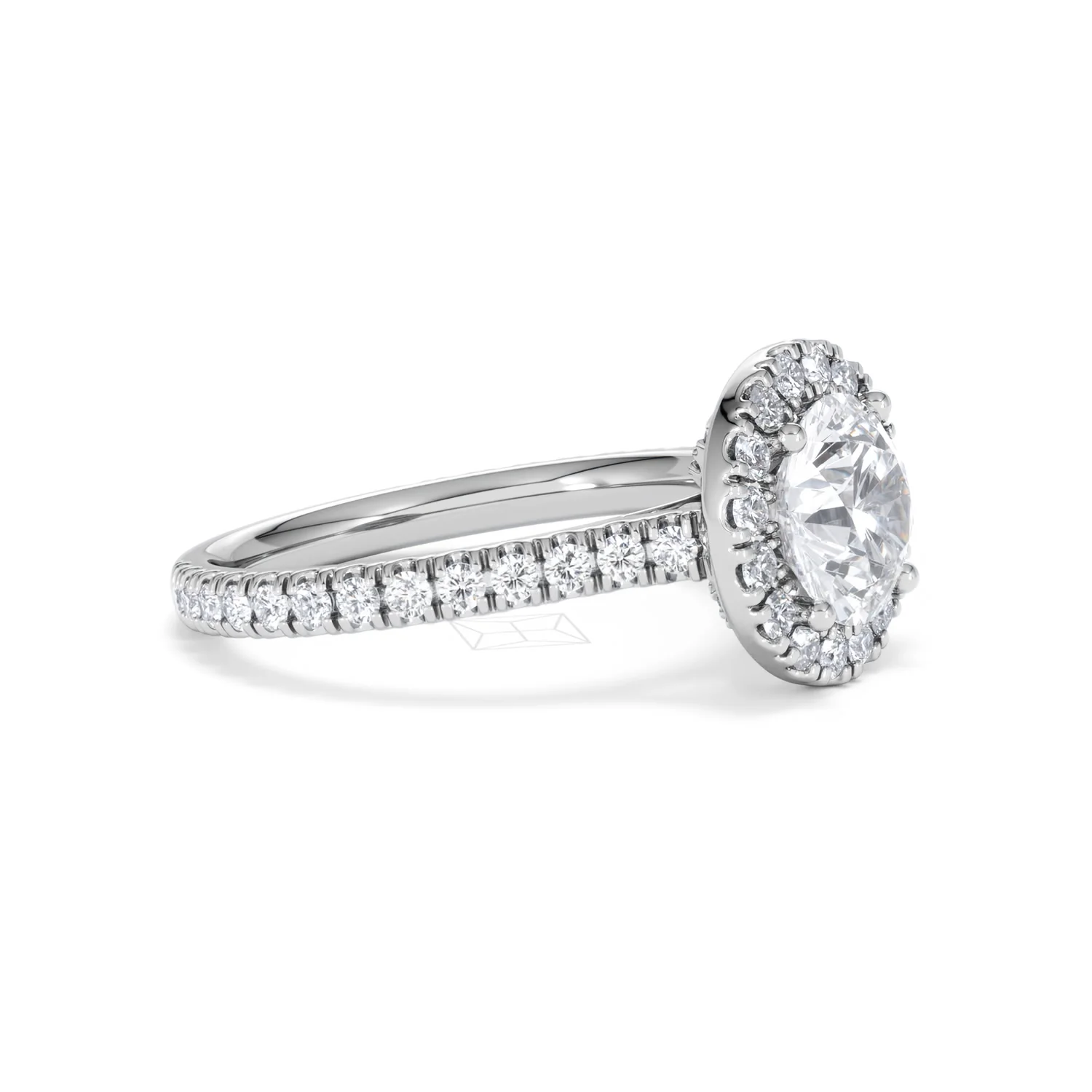 2.30ct Reina Lab Diamond Halo Engagement Ring in 18K White Gold F/VS1 - Image 24