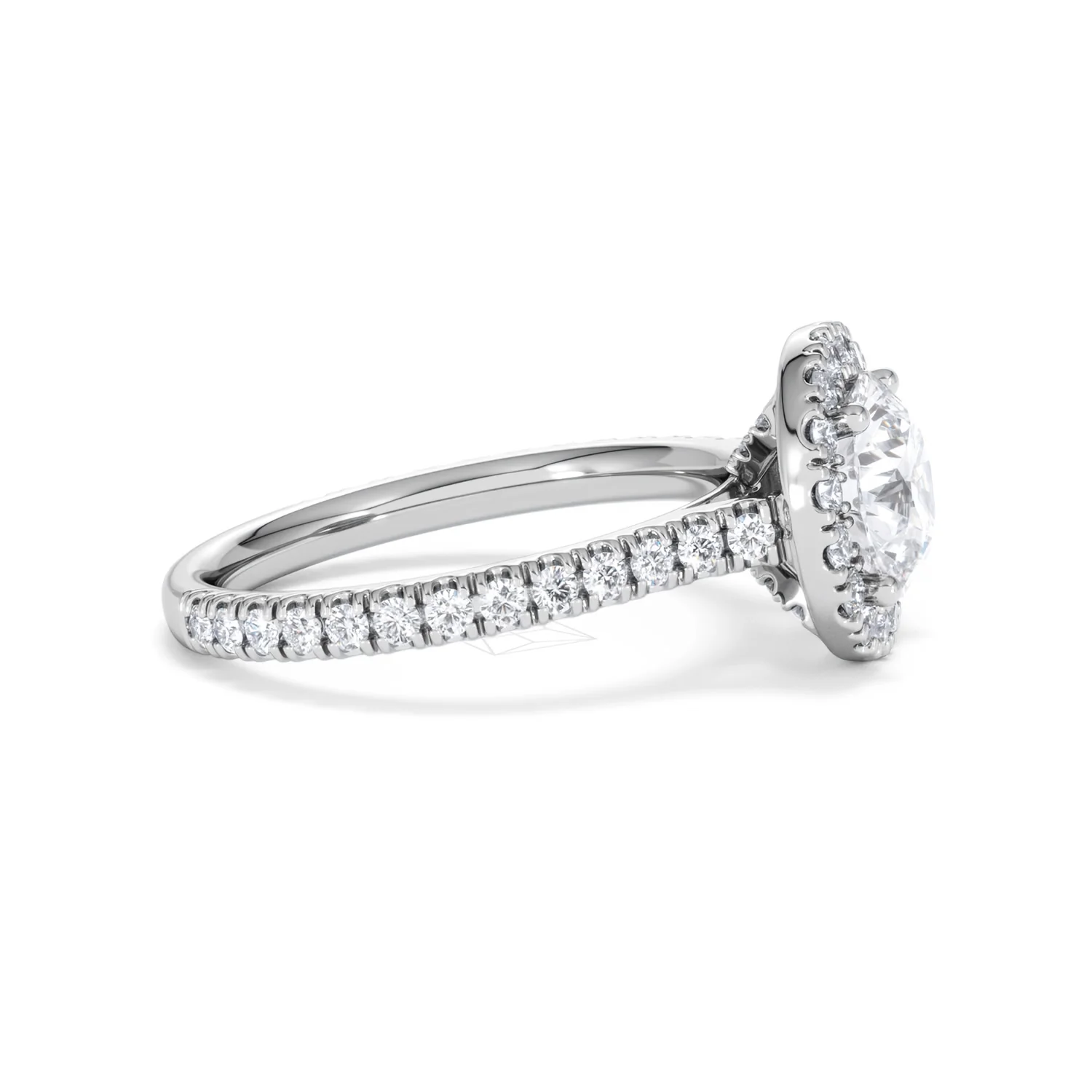 2.30ct Reina Lab Diamond Halo Engagement Ring in 18K White Gold F/VS1 - Image 28