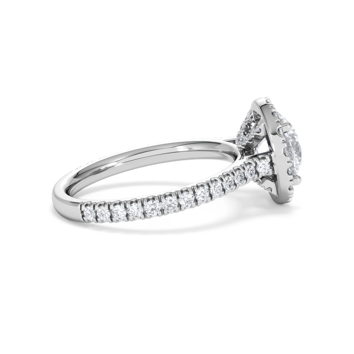 2.30ct Reina Lab Diamond Halo Engagement Ring in 18K White Gold F/VS1 - Image 33