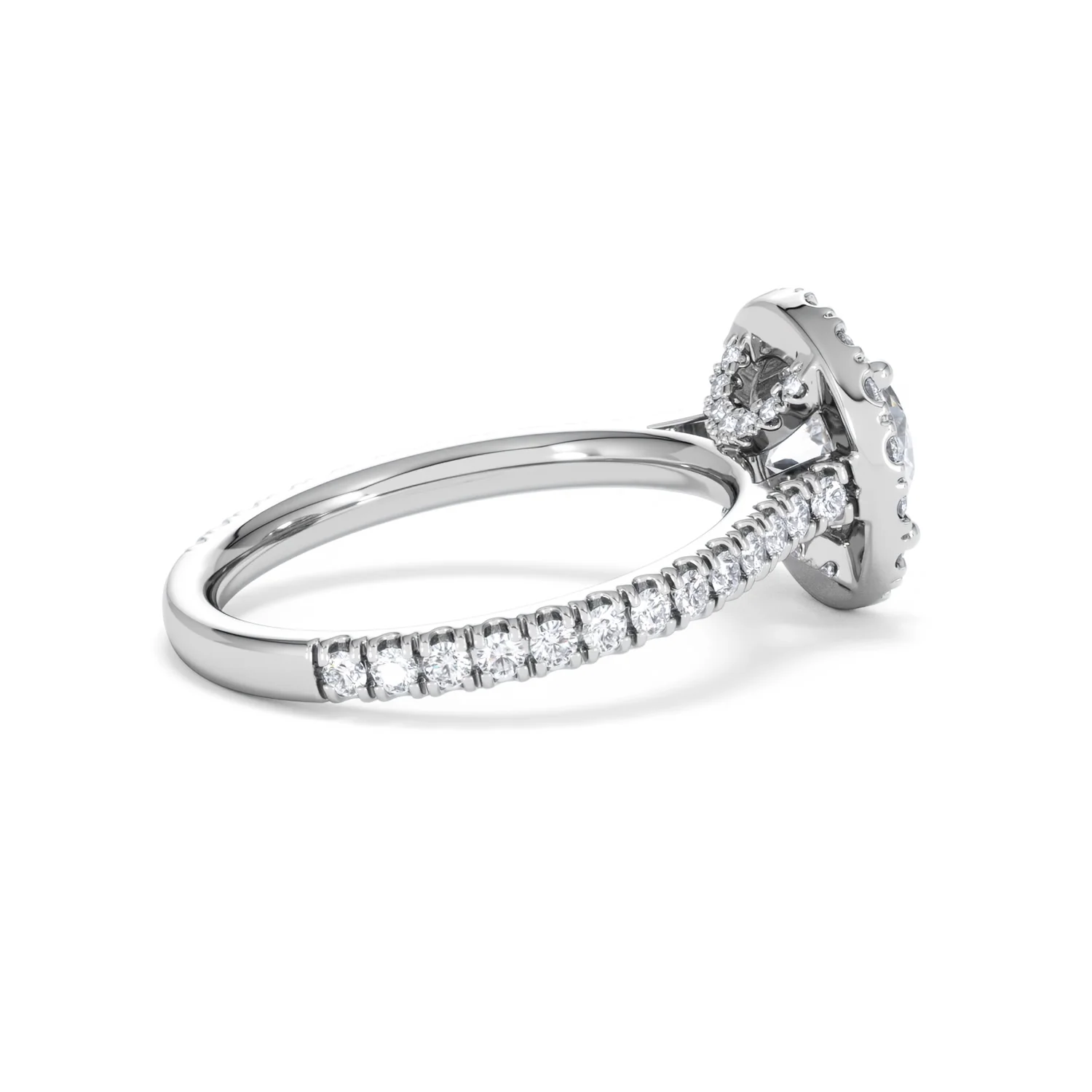 2.30ct Reina Lab Diamond Halo Engagement Ring in 18K White Gold F/VS1 - Image 36