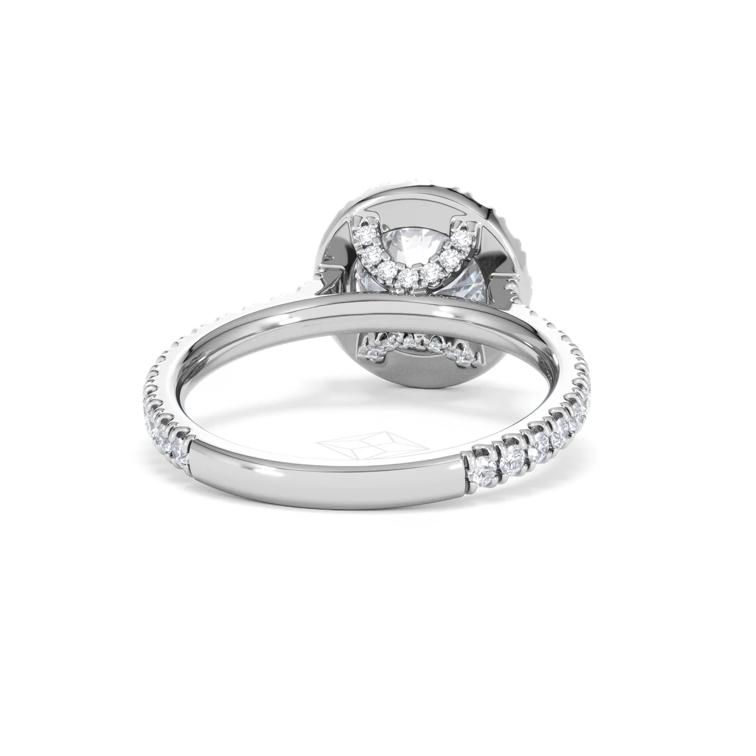 2.30ct Reina Lab Diamond Halo Engagement Ring in 18K White Gold F/VS1 - Image 48