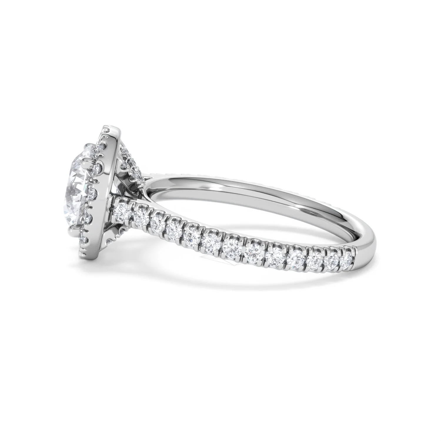 2.30ct Reina Lab Diamond Halo Engagement Ring in 18K White Gold F/VS1 - Image 71