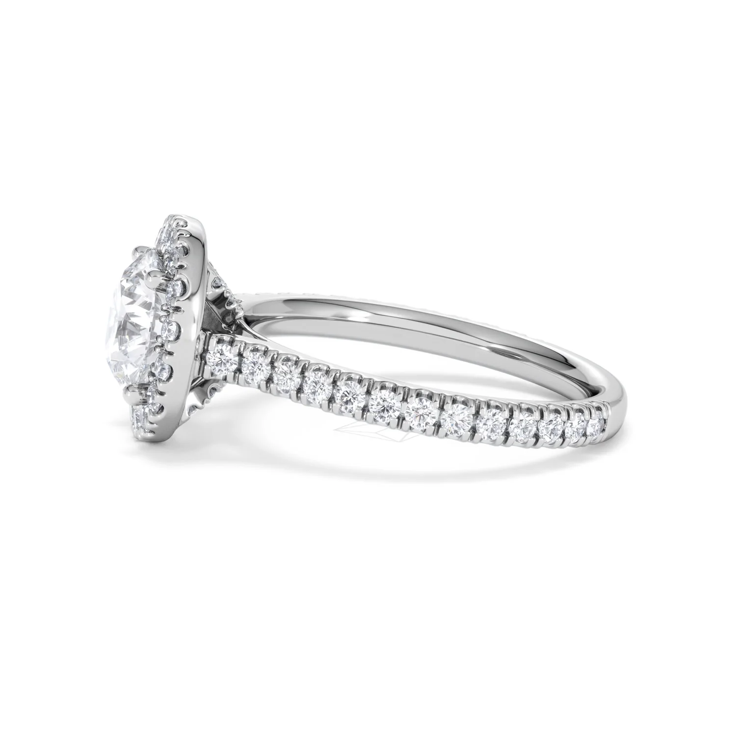 2.30ct Reina Lab Diamond Halo Engagement Ring in 18K White Gold F/VS1 - Image 73