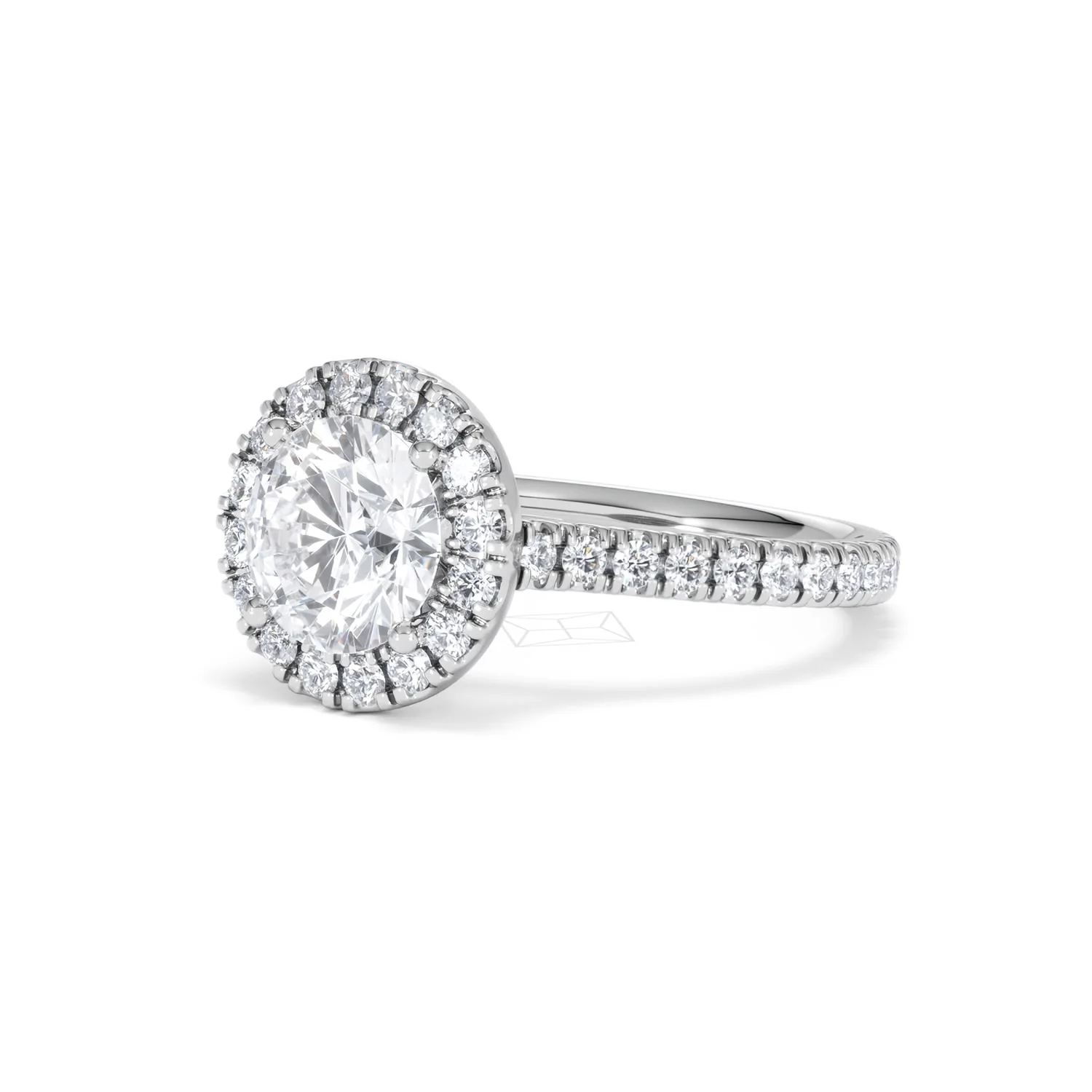 2.30ct Reina Lab Diamond Halo Engagement Ring in 18K White Gold F/VS1 - Image 83