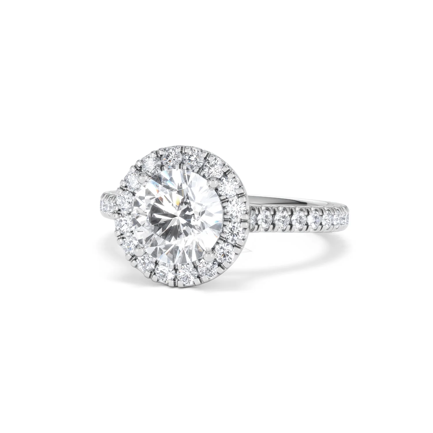 2.30ct Reina Lab Diamond Halo Engagement Ring in 18K White Gold F/VS1 - Image 87
