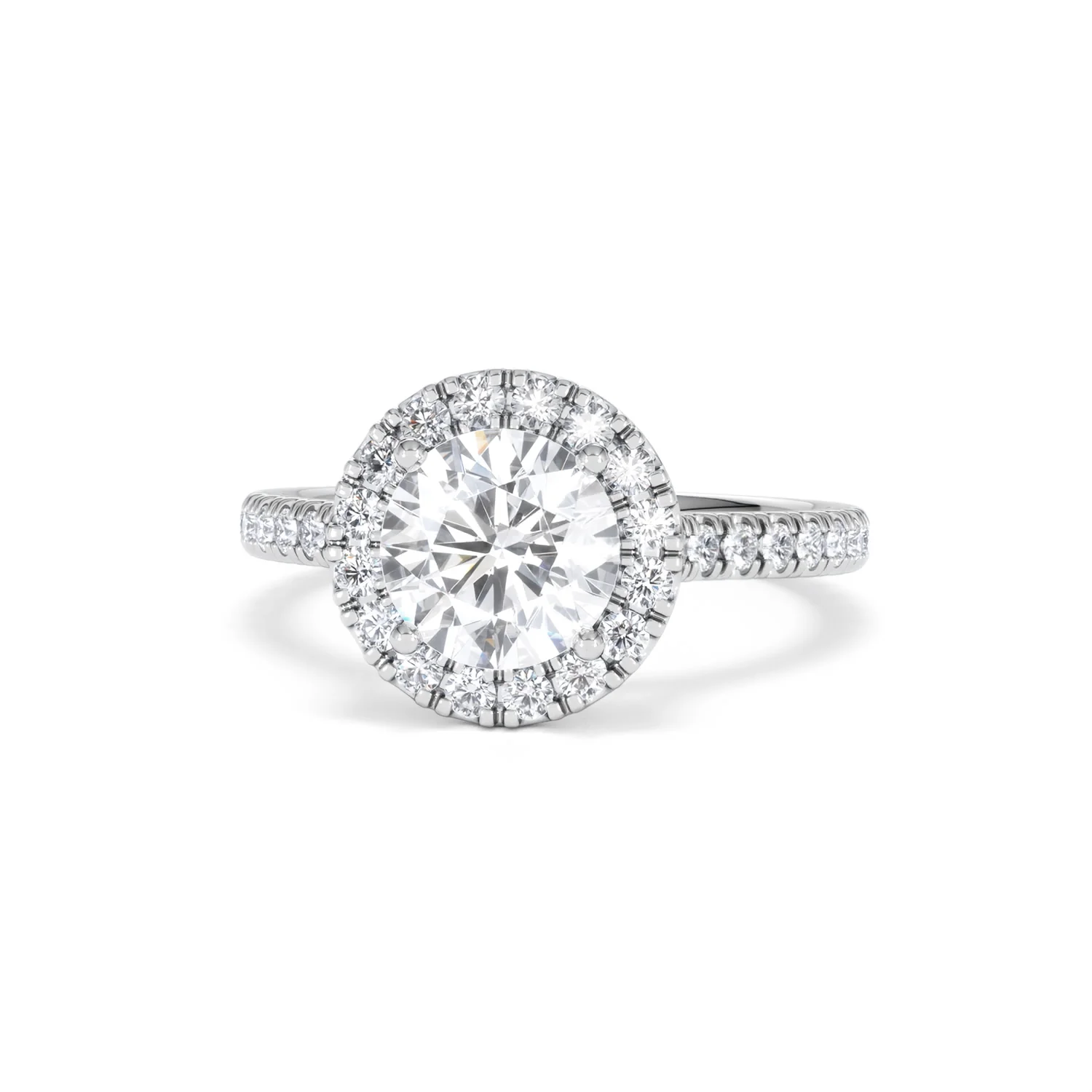 2.30ct Reina Lab Diamond Halo Engagement Ring in 18K White Gold F/VS1 - Image 89
