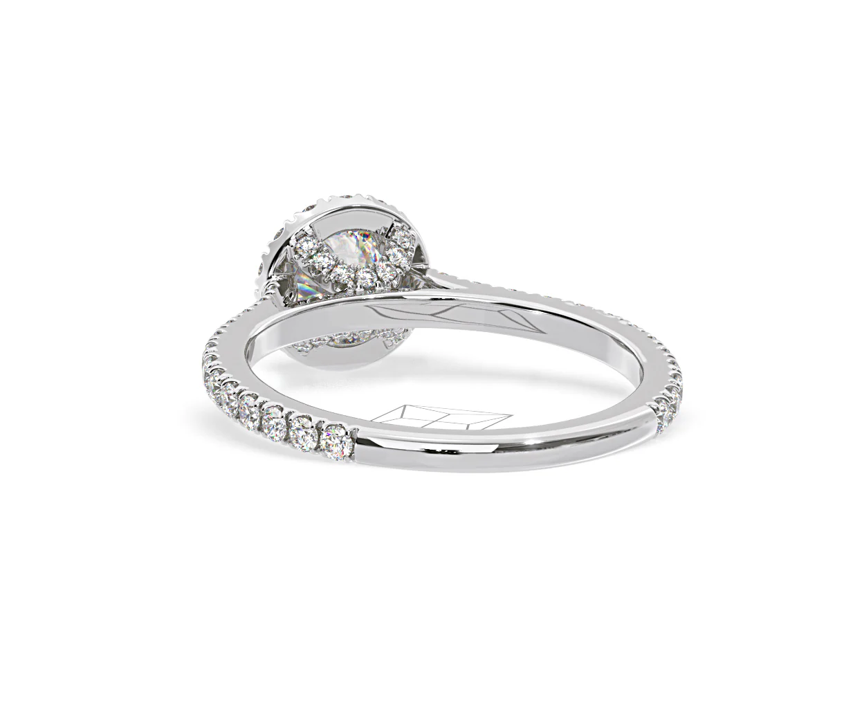 2.30ct Reina Lab Diamond Halo Engagement Ring in Platinum F/VS1 - Image 122