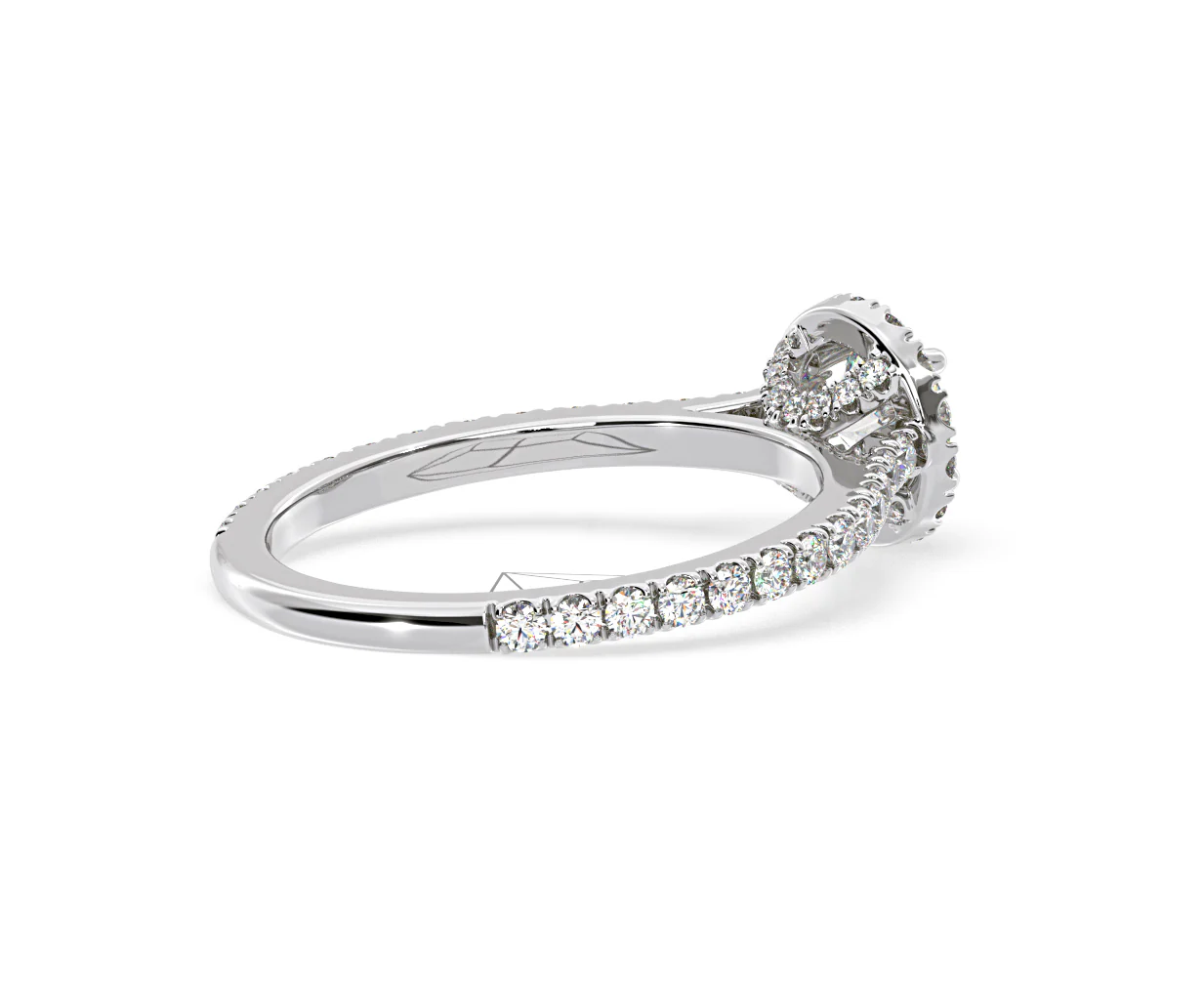 2.30ct Reina Lab Diamond Halo Engagement Ring in Platinum F/VS1 - Image 138