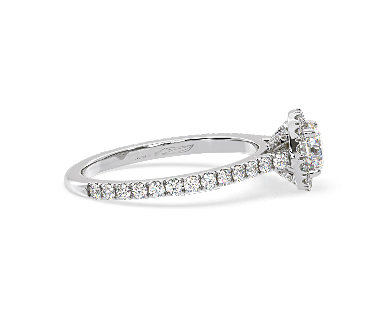 2.30ct Reina Lab Diamond Halo Engagement Ring in Platinum F/VS1 - Image 147
