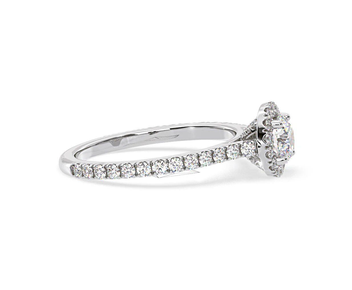 2.30ct Reina Lab Diamond Halo Engagement Ring in Platinum F/VS1 - Image 149