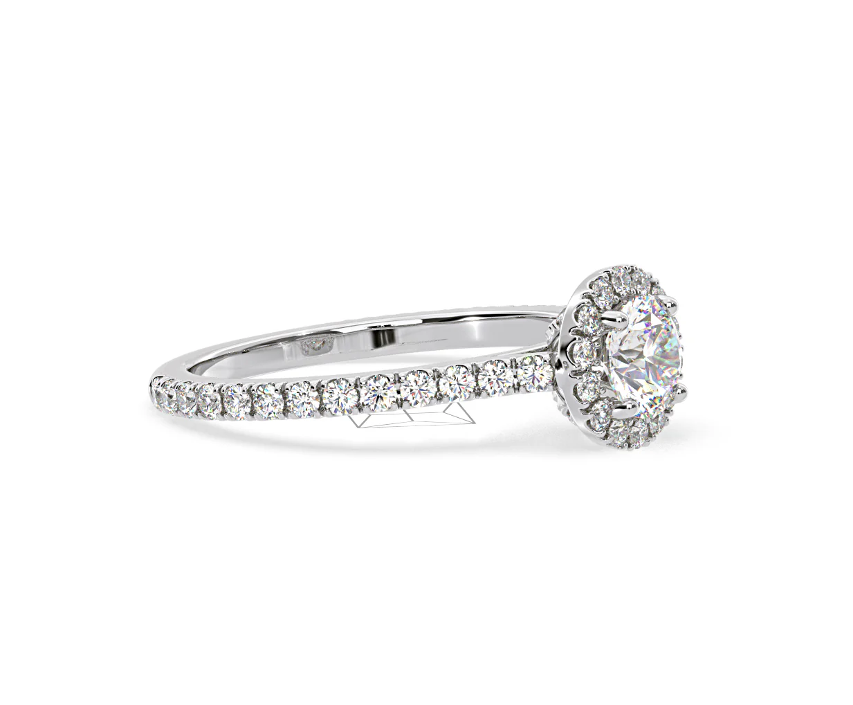 2.30ct Reina Lab Diamond Halo Engagement Ring in Platinum F/VS1 - Image 154