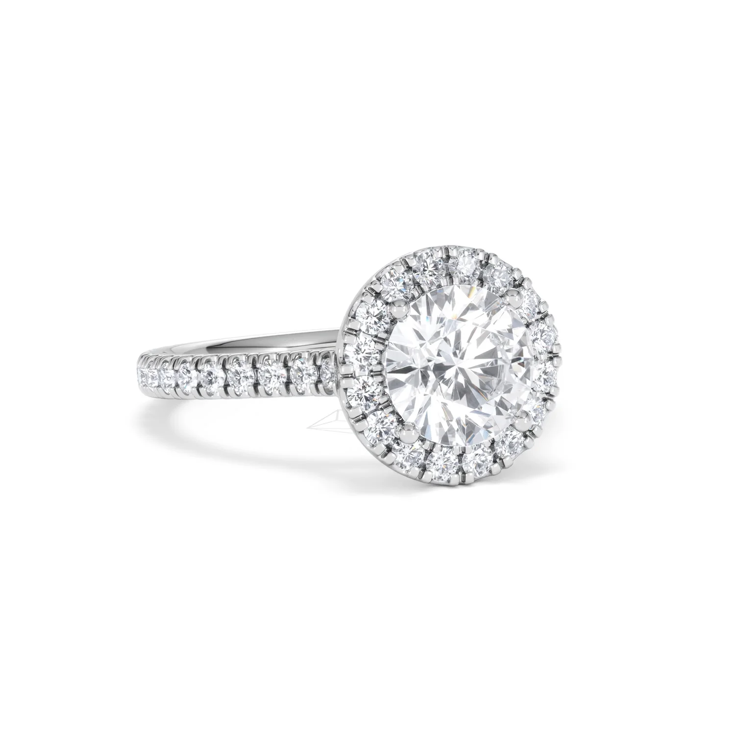 2.30ct Reina Lab Diamond Halo Engagement Ring in Platinum F/VS1 - Image 16