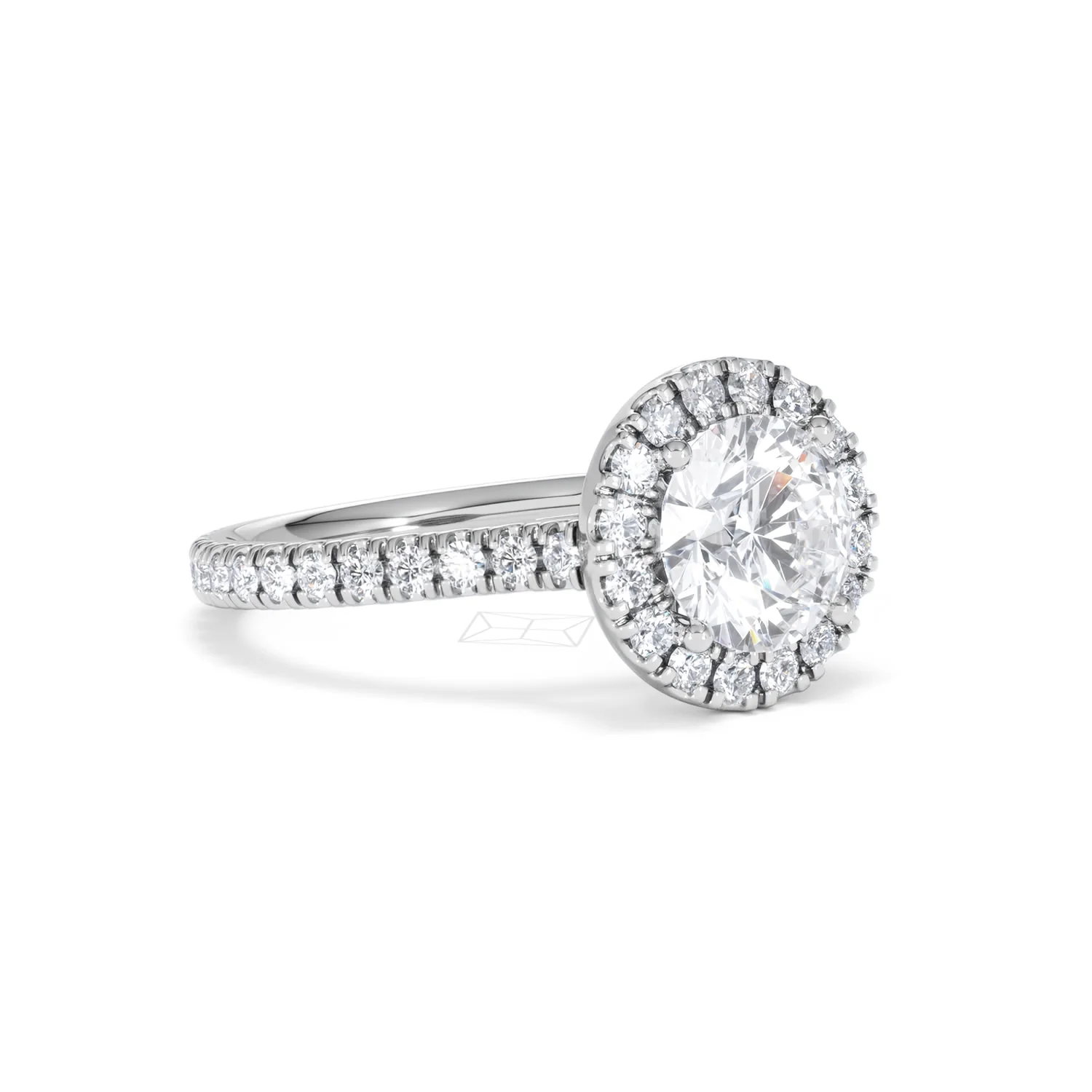 2.30ct Reina Lab Diamond Halo Engagement Ring in Platinum F/VS1 - Image 19