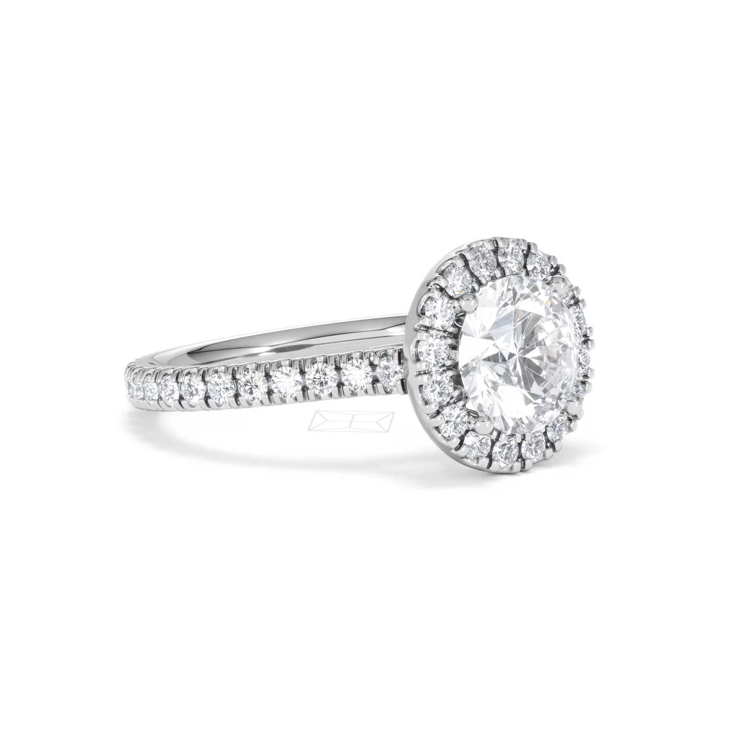 2.30ct Reina Lab Diamond Halo Engagement Ring in Platinum F/VS1 - Image 20