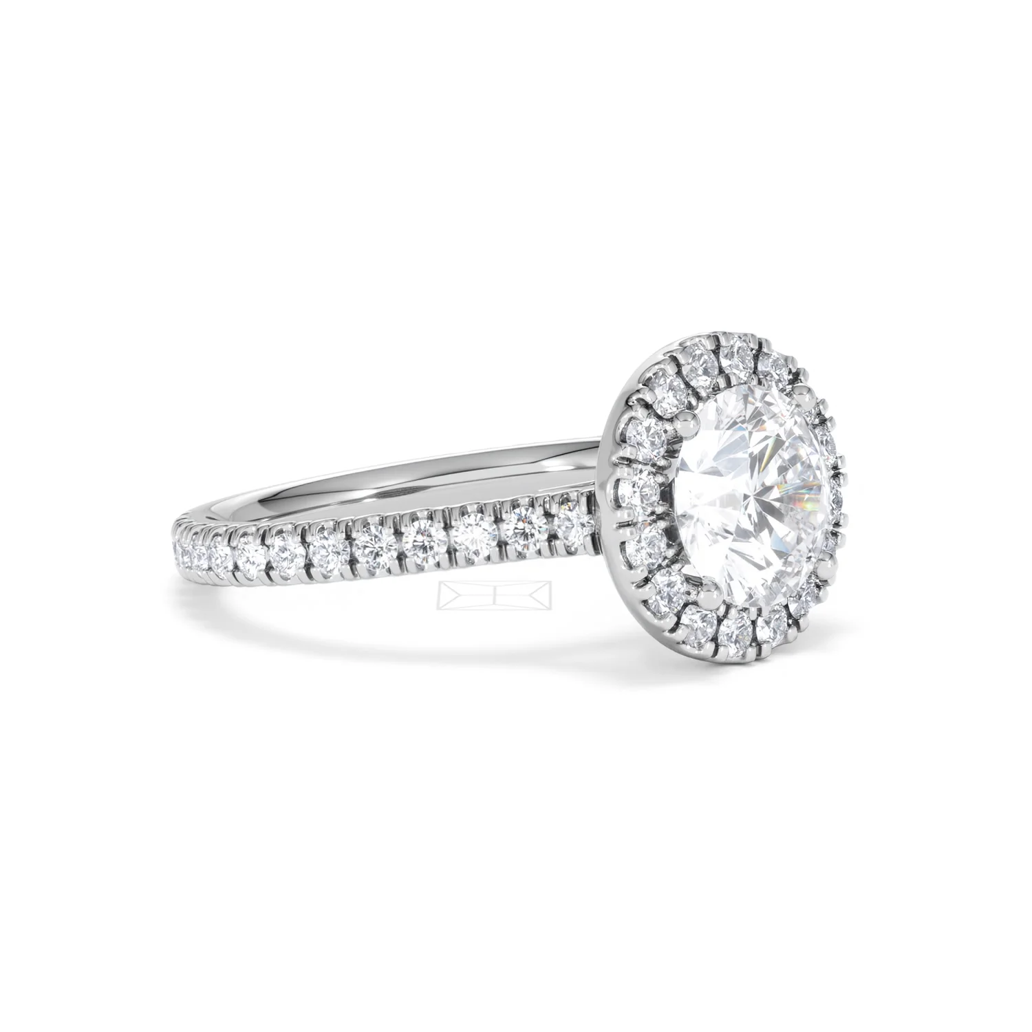 2.30ct Reina Lab Diamond Halo Engagement Ring in Platinum F/VS1 - Image 21