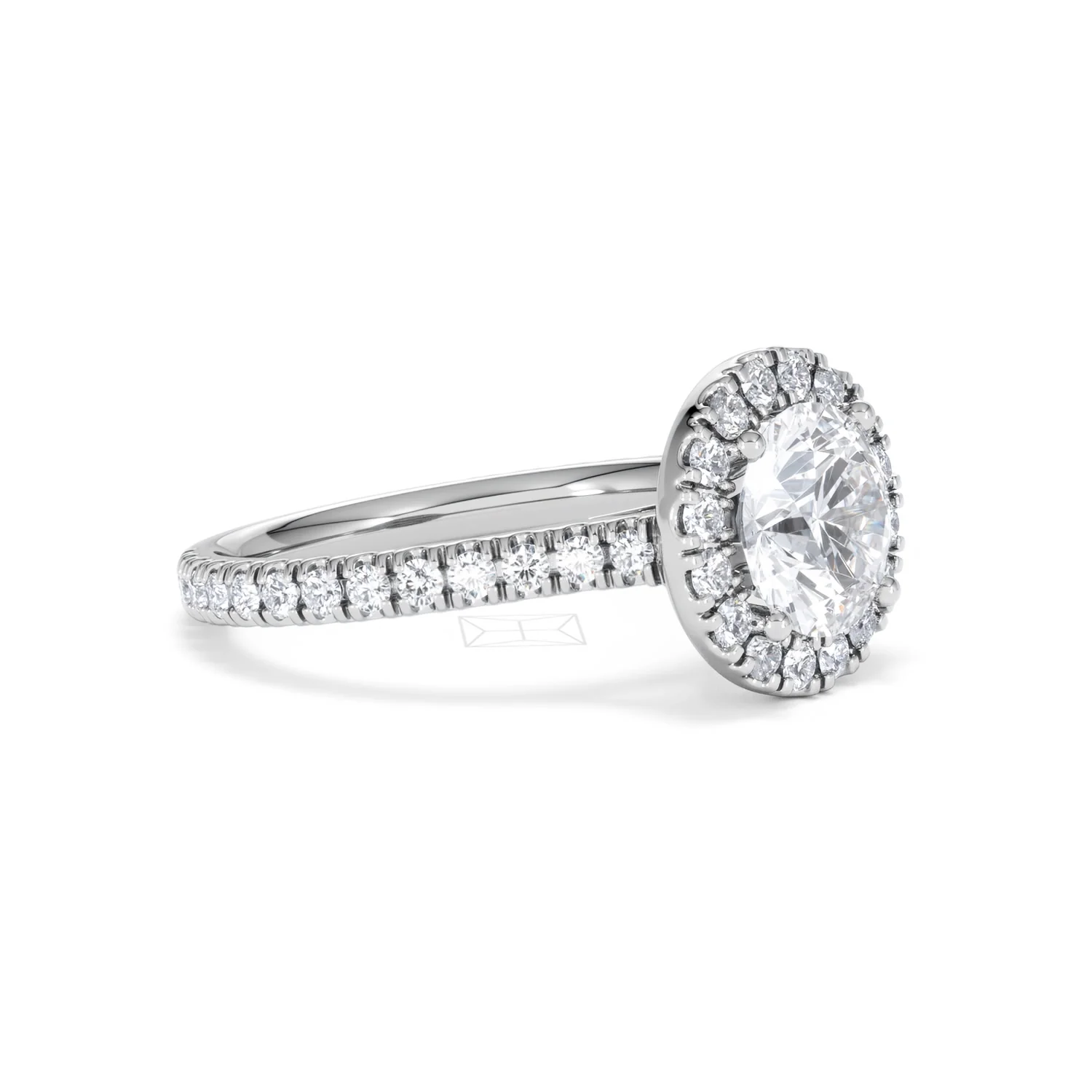 2.30ct Reina Lab Diamond Halo Engagement Ring in Platinum F/VS1 - Image 22