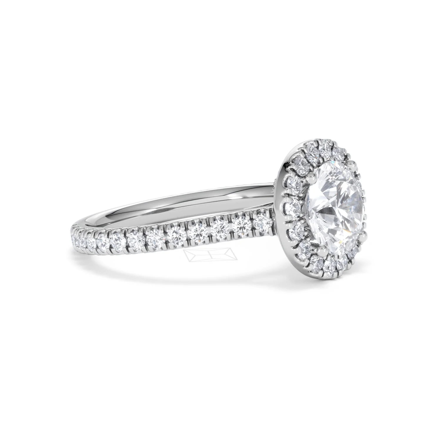 2.30ct Reina Lab Diamond Halo Engagement Ring in Platinum F/VS1 - Image 23