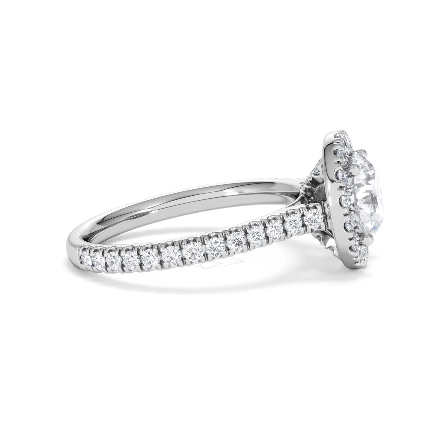 2.30ct Reina Lab Diamond Halo Engagement Ring in Platinum F/VS1 - Image 29