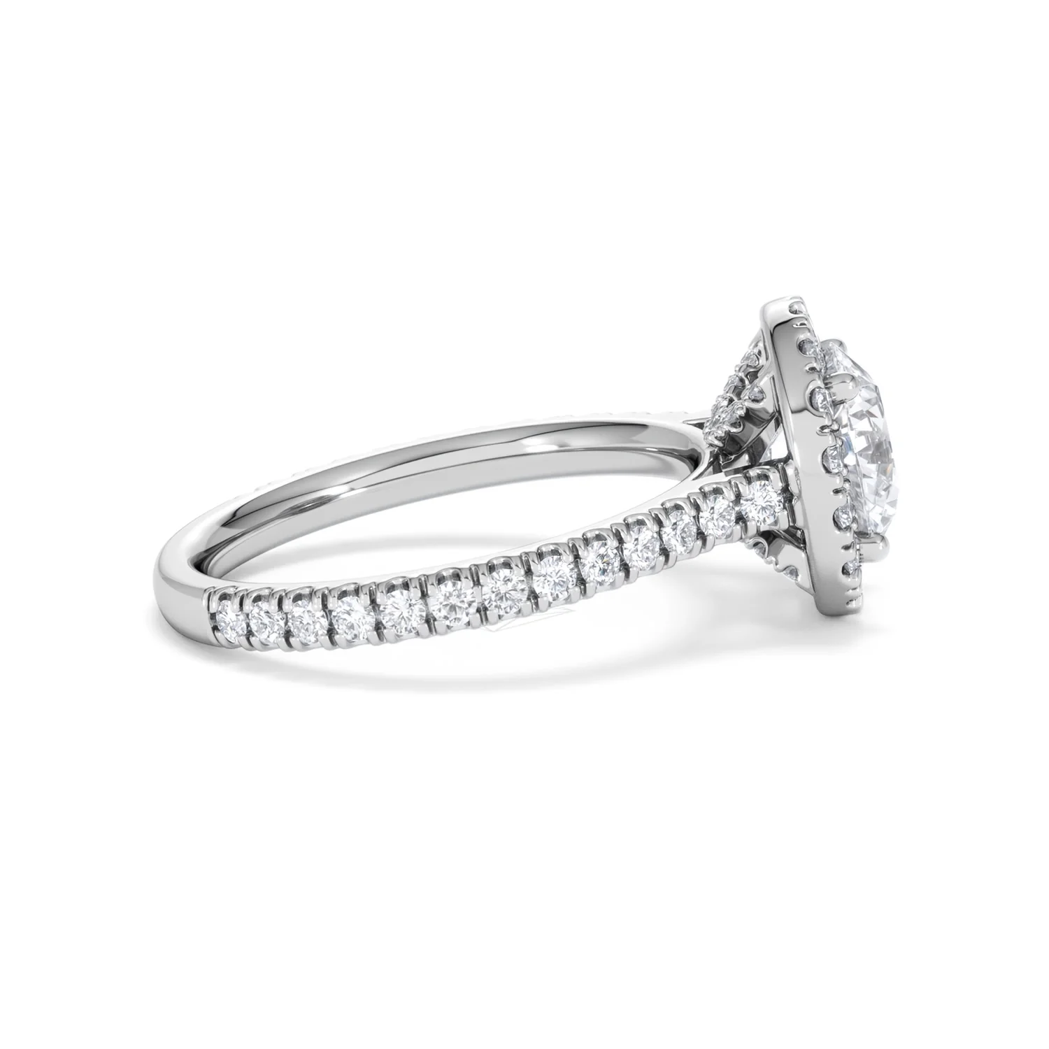 2.30ct Reina Lab Diamond Halo Engagement Ring in Platinum F/VS1 - Image 31
