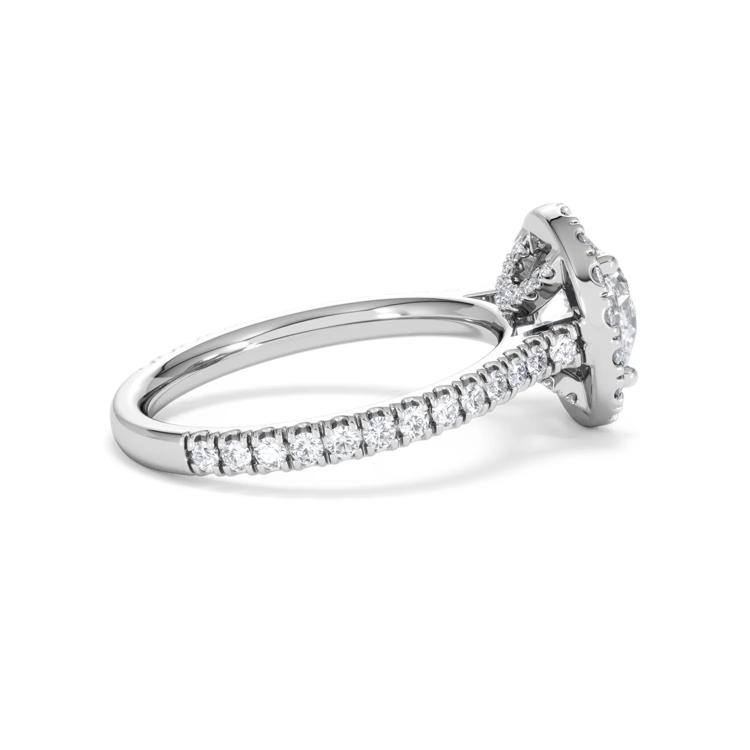 2.30ct Reina Lab Diamond Halo Engagement Ring in Platinum F/VS1 - Image 34