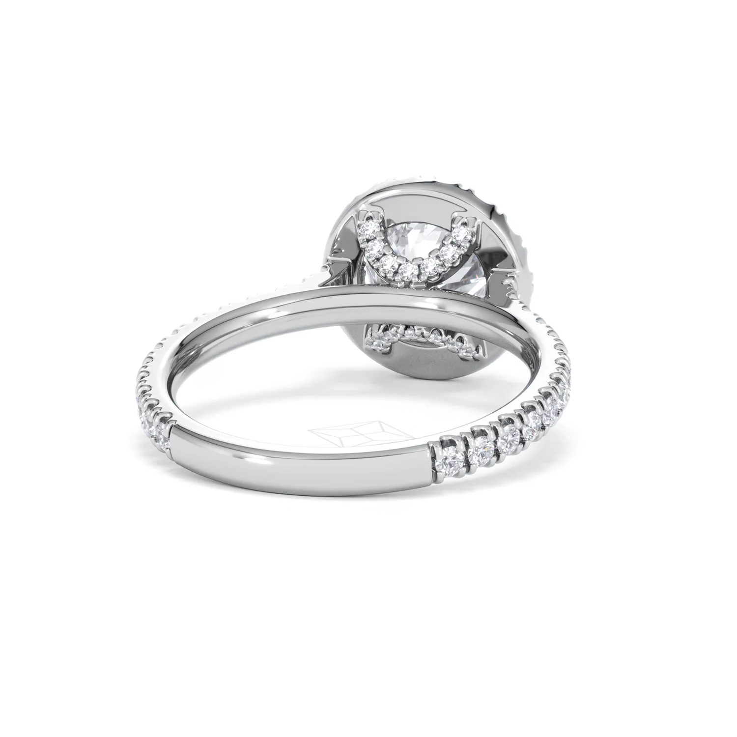 2.30ct Reina Lab Diamond Halo Engagement Ring in Platinum F/VS1 - Image 47
