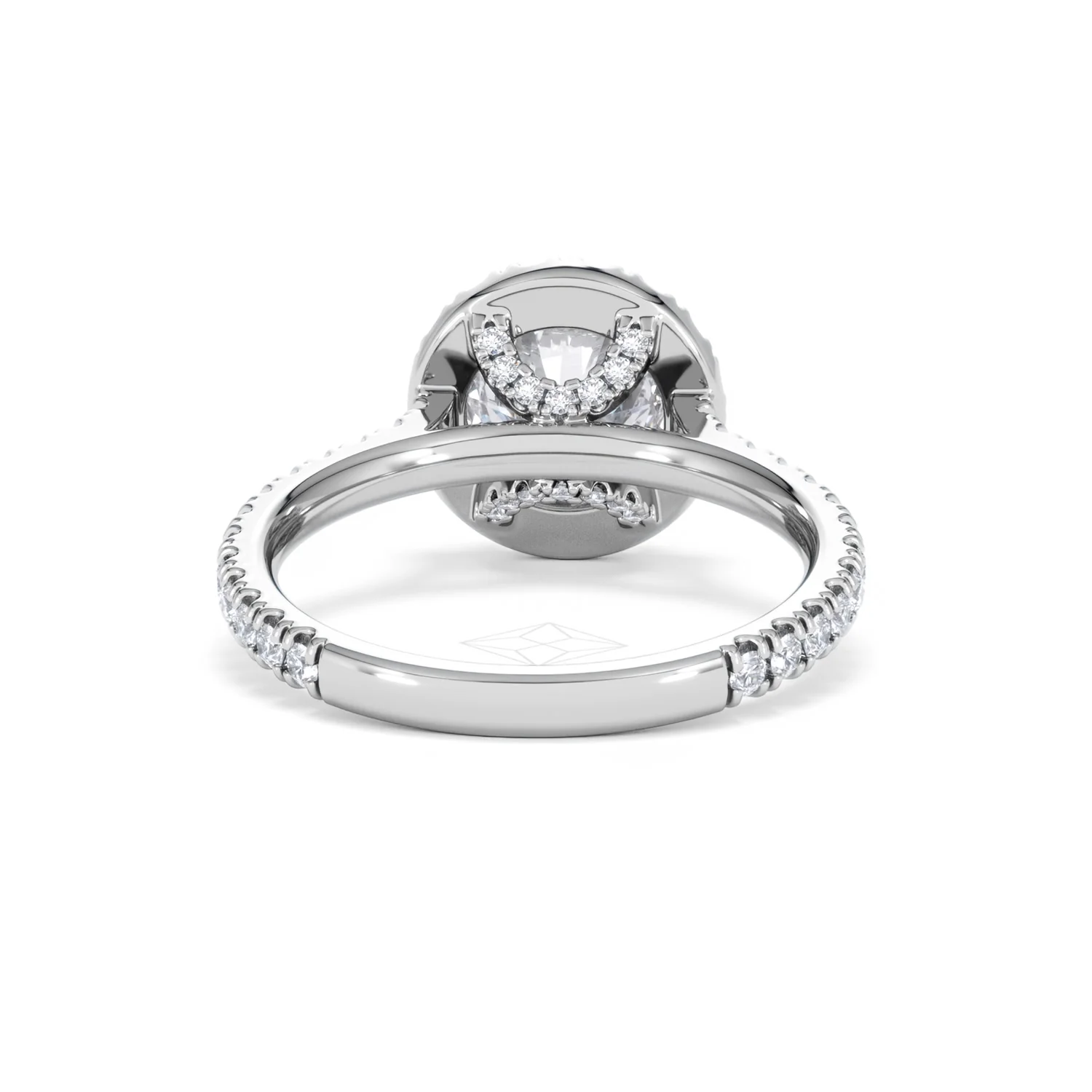 2.30ct Reina Lab Diamond Halo Engagement Ring in Platinum F/VS1 - Image 50