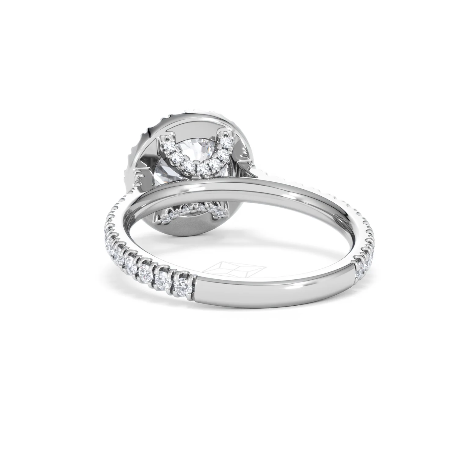 2.30ct Reina Lab Diamond Halo Engagement Ring in Platinum F/VS1 - Image 55