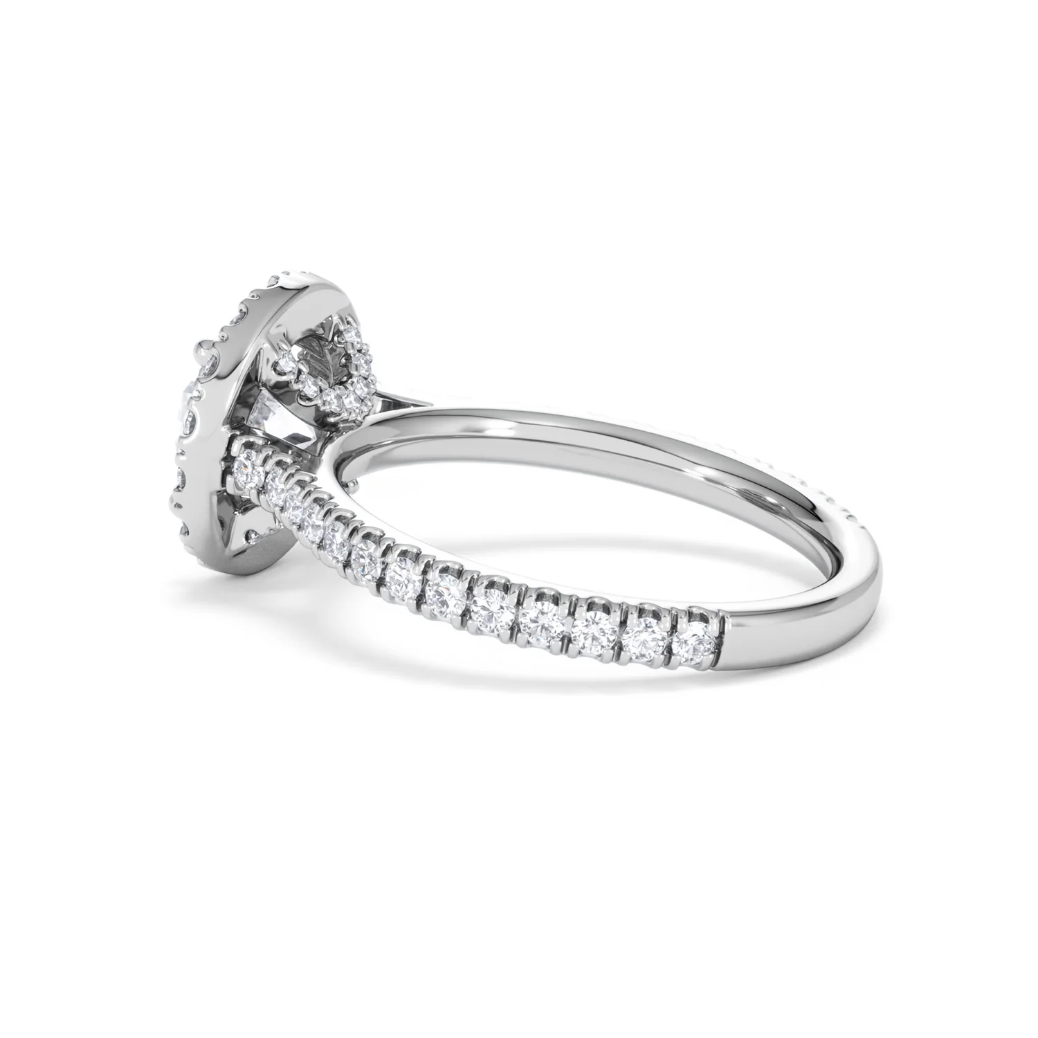 2.30ct Reina Lab Diamond Halo Engagement Ring in Platinum F/VS1 - Image 65