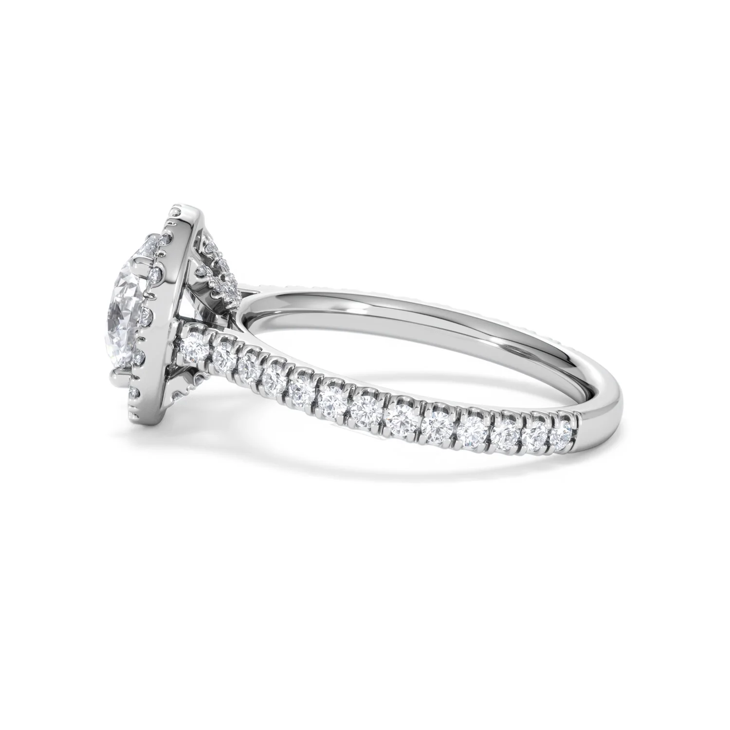 2.30ct Reina Lab Diamond Halo Engagement Ring in Platinum F/VS1 - Image 70