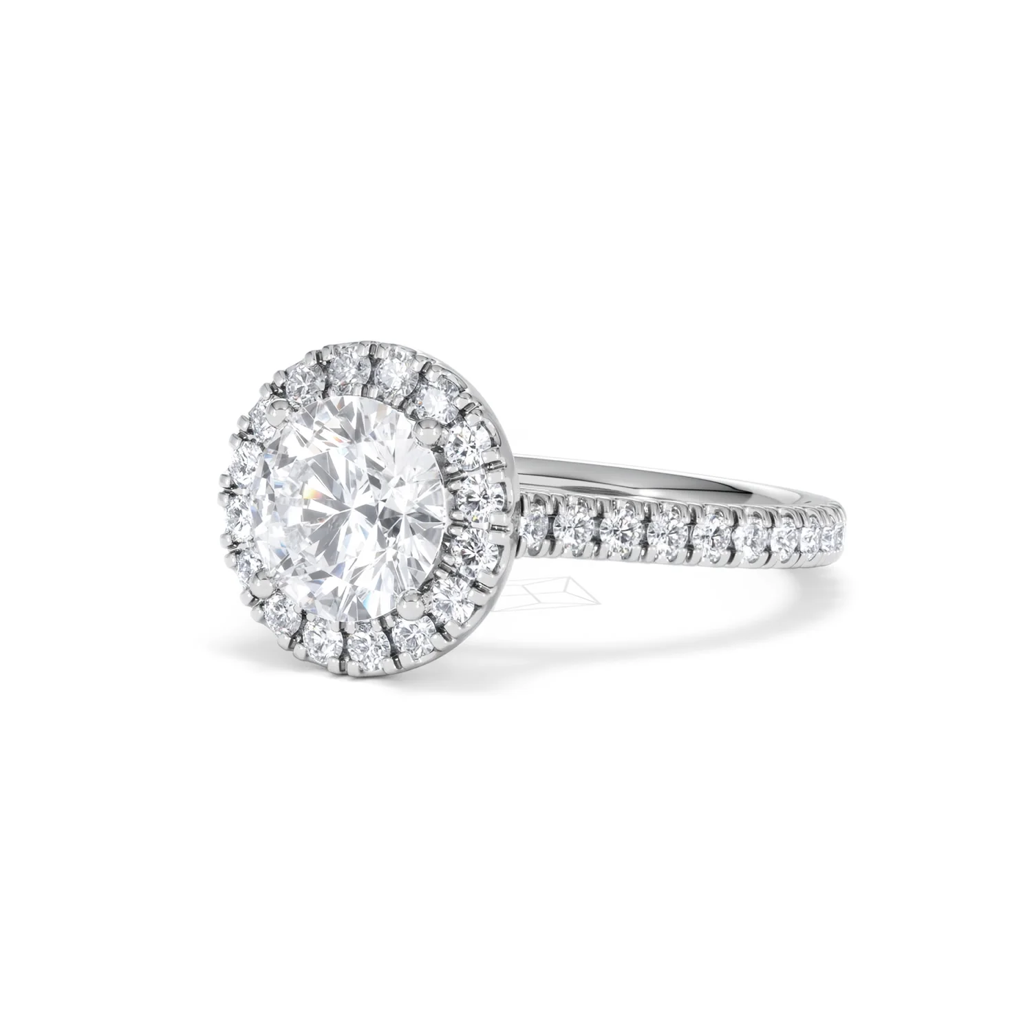 2.30ct Reina Lab Diamond Halo Engagement Ring in Platinum F/VS1 - Image 84