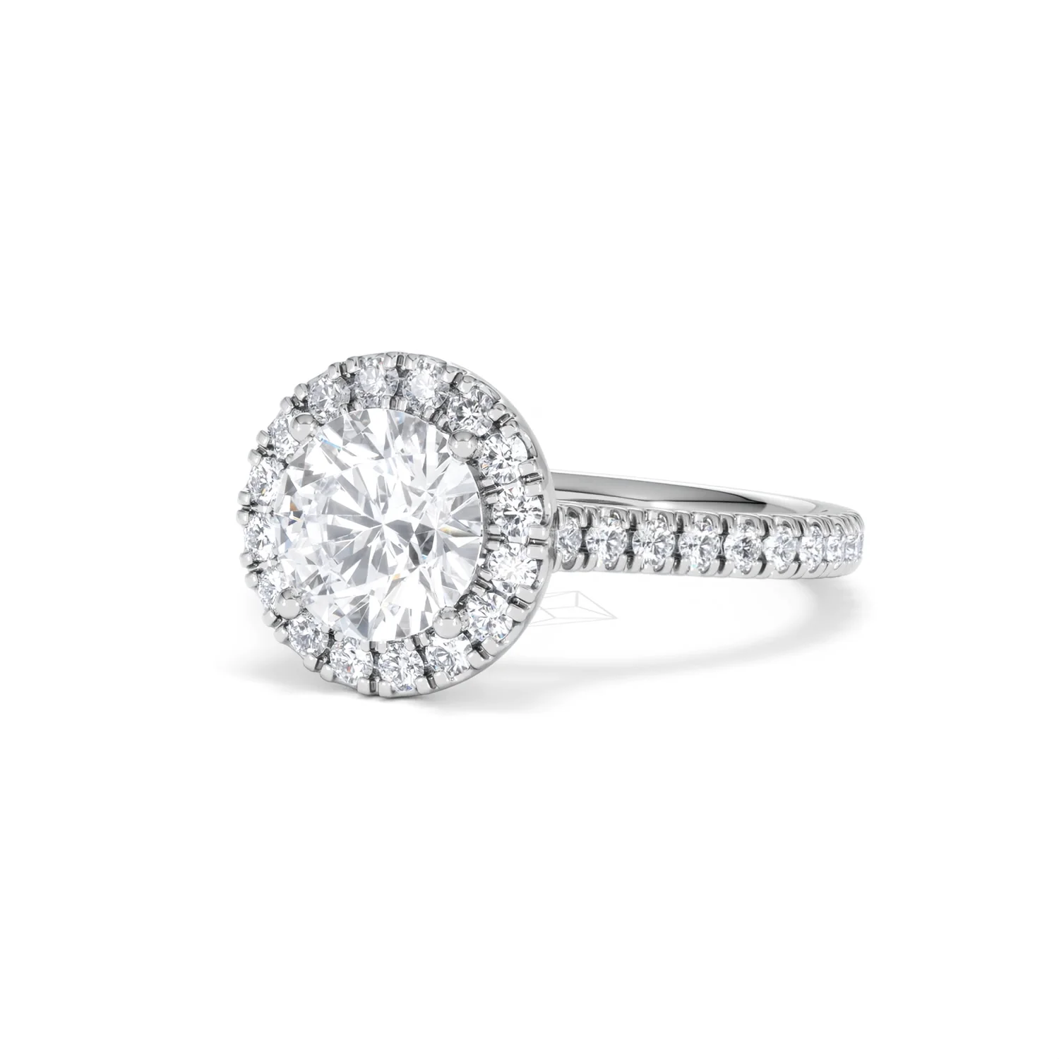 2.30ct Reina Lab Diamond Halo Engagement Ring in Platinum F/VS1 - Image 85