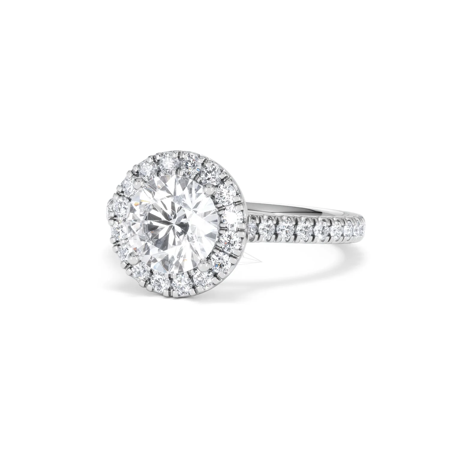 2.30ct Reina Lab Diamond Halo Engagement Ring in Platinum F/VS1 - Image 86