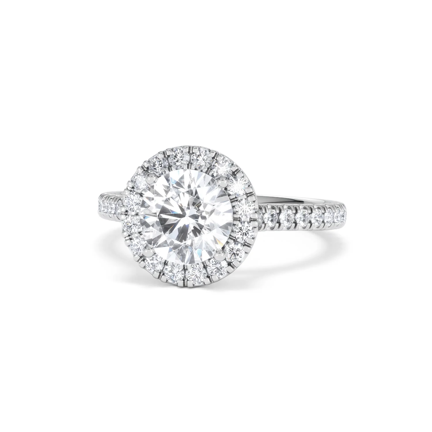 2.30ct Reina Lab Diamond Halo Engagement Ring in Platinum F/VS1 - Image 88
