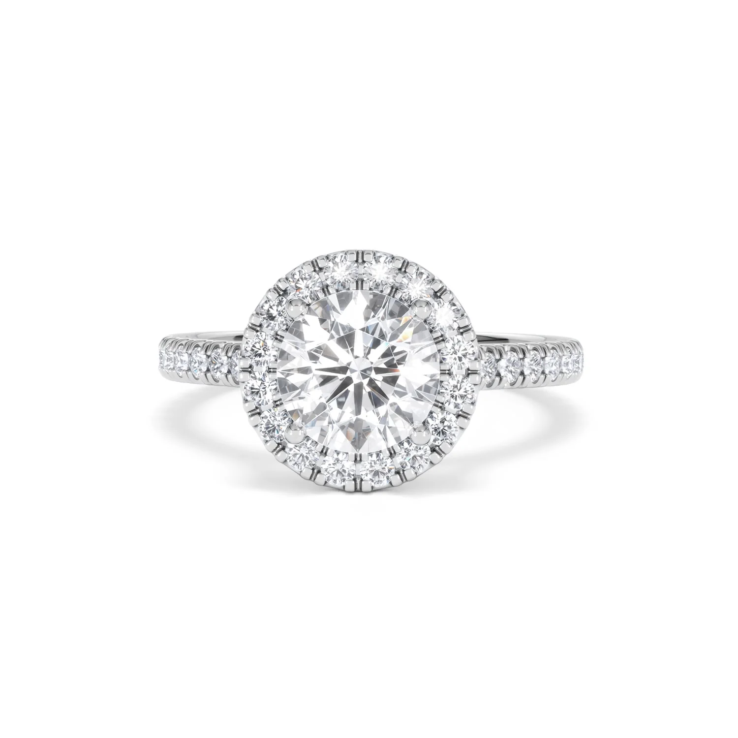 2.30ct Reina Lab Diamond Halo Engagement Ring in Platinum F/VS1 - Image 90