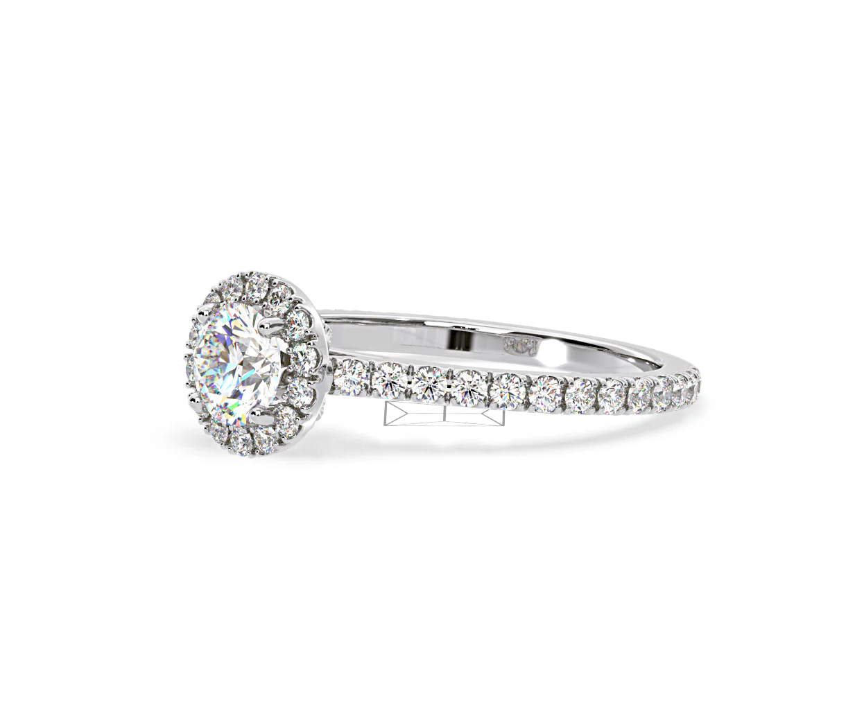 2.30ct Reina Lab Diamond Halo Engagement Ring in Platinum F/VS1 - Image 97