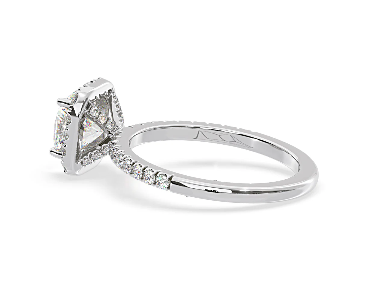 2.60ct Beatrice Lab Diamond Halo Engagement Ring 18K White Gold F/VS1 - Image 113