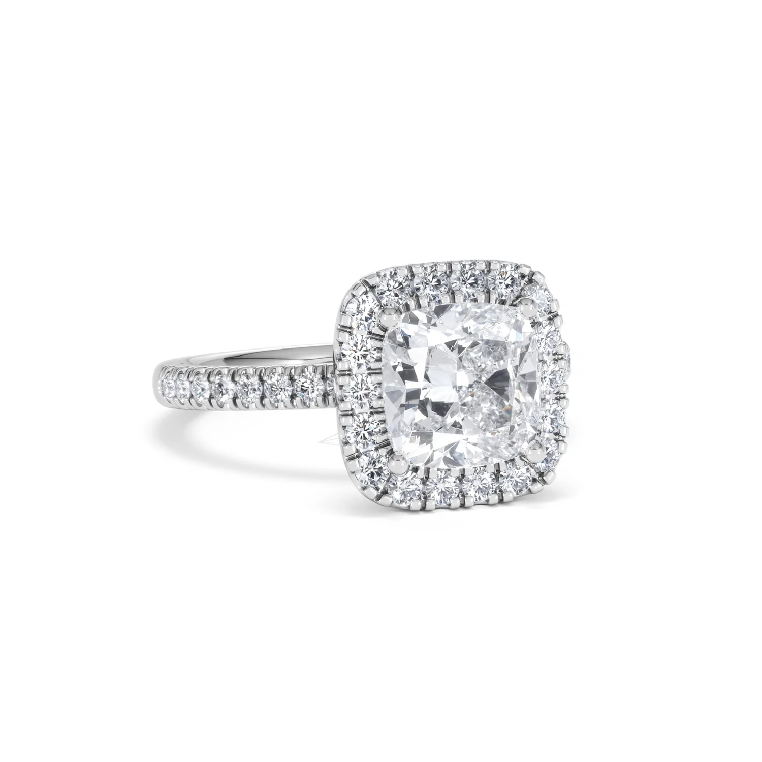 2.60ct Beatrice Lab Diamond Halo Engagement Ring 18K White Gold F/VS1 - Image 12