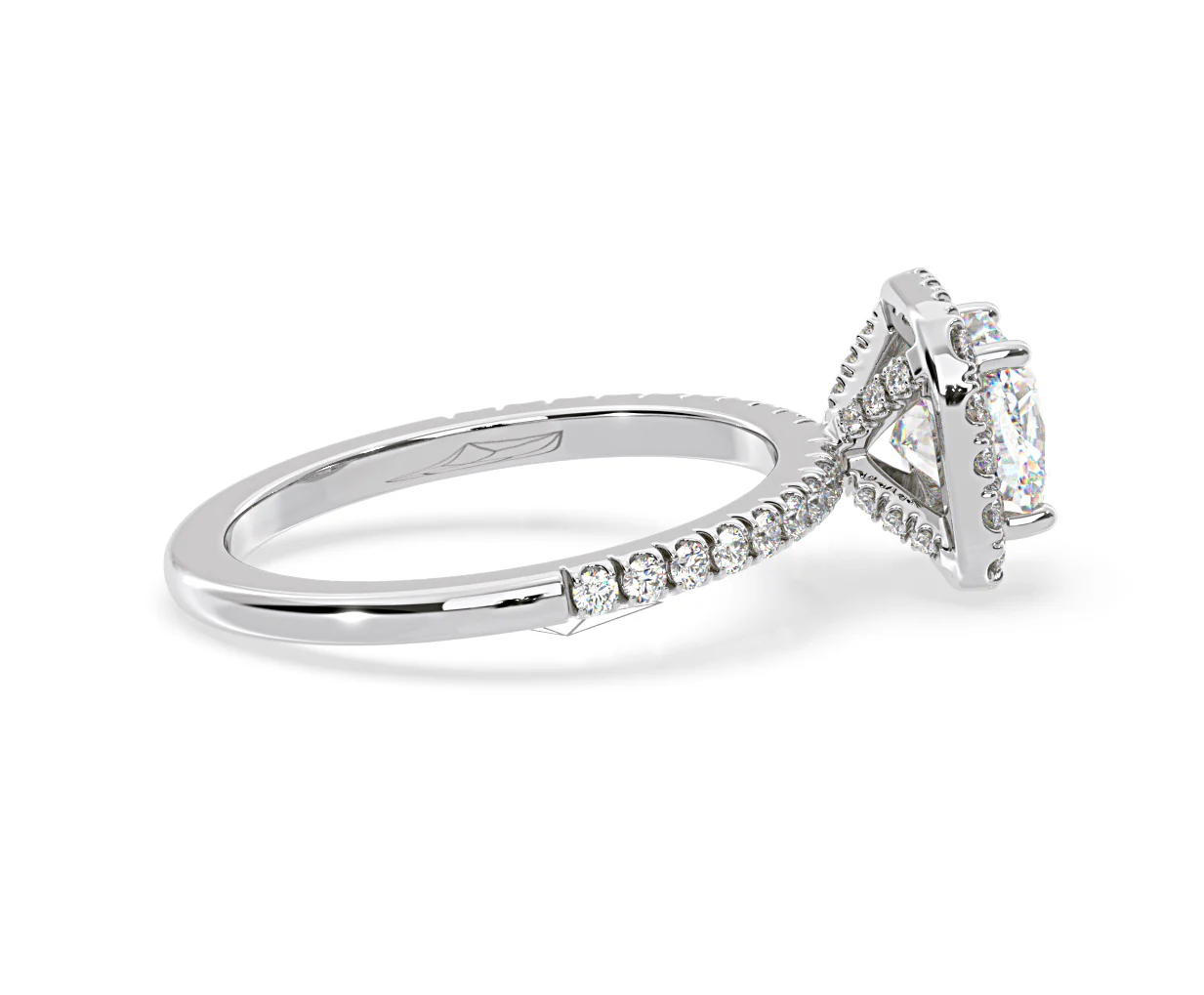 2.60ct Beatrice Lab Diamond Halo Engagement Ring 18K White Gold F/VS1 - Image 145