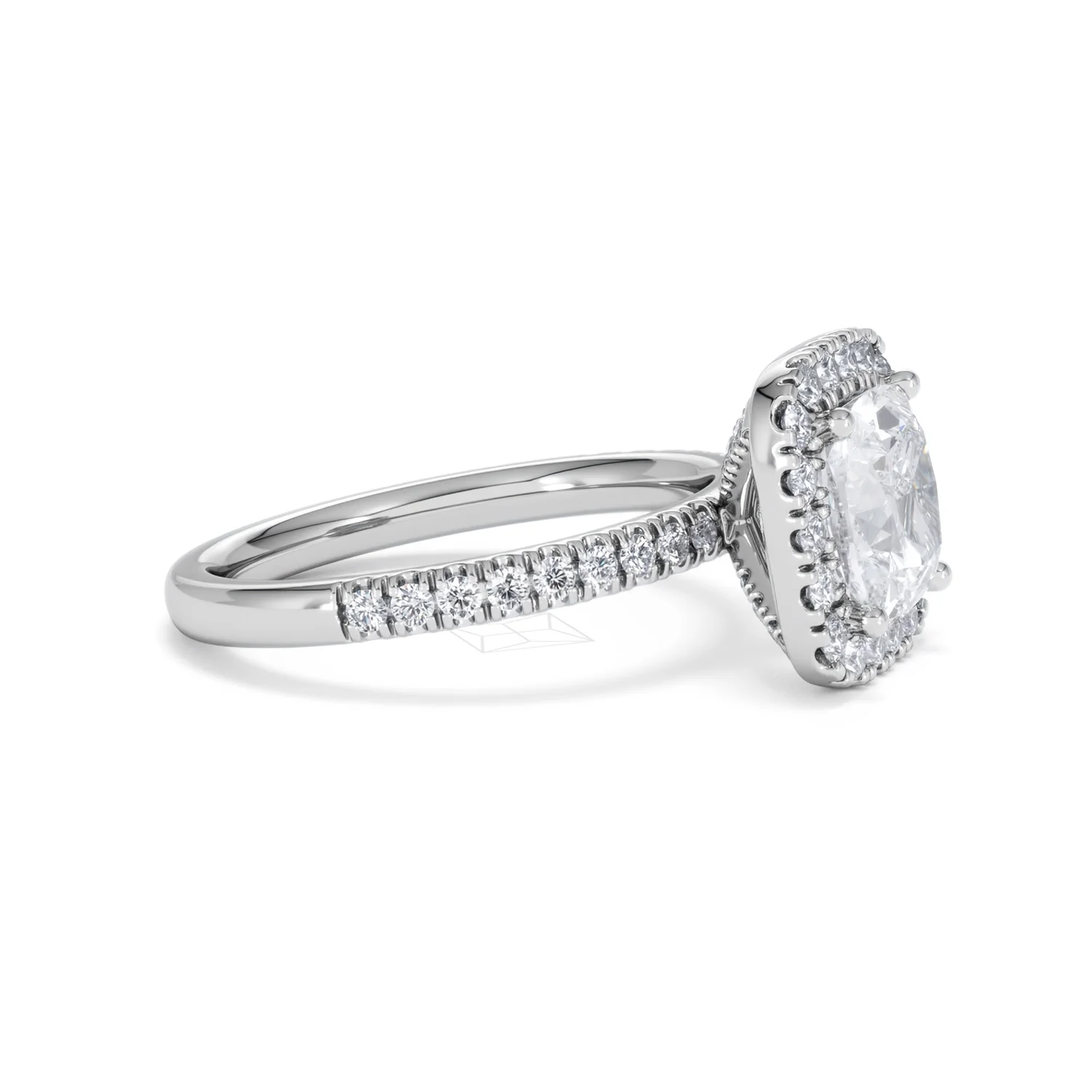 2.60ct Beatrice Lab Diamond Halo Engagement Ring 18K White Gold F/VS1 - Image 23