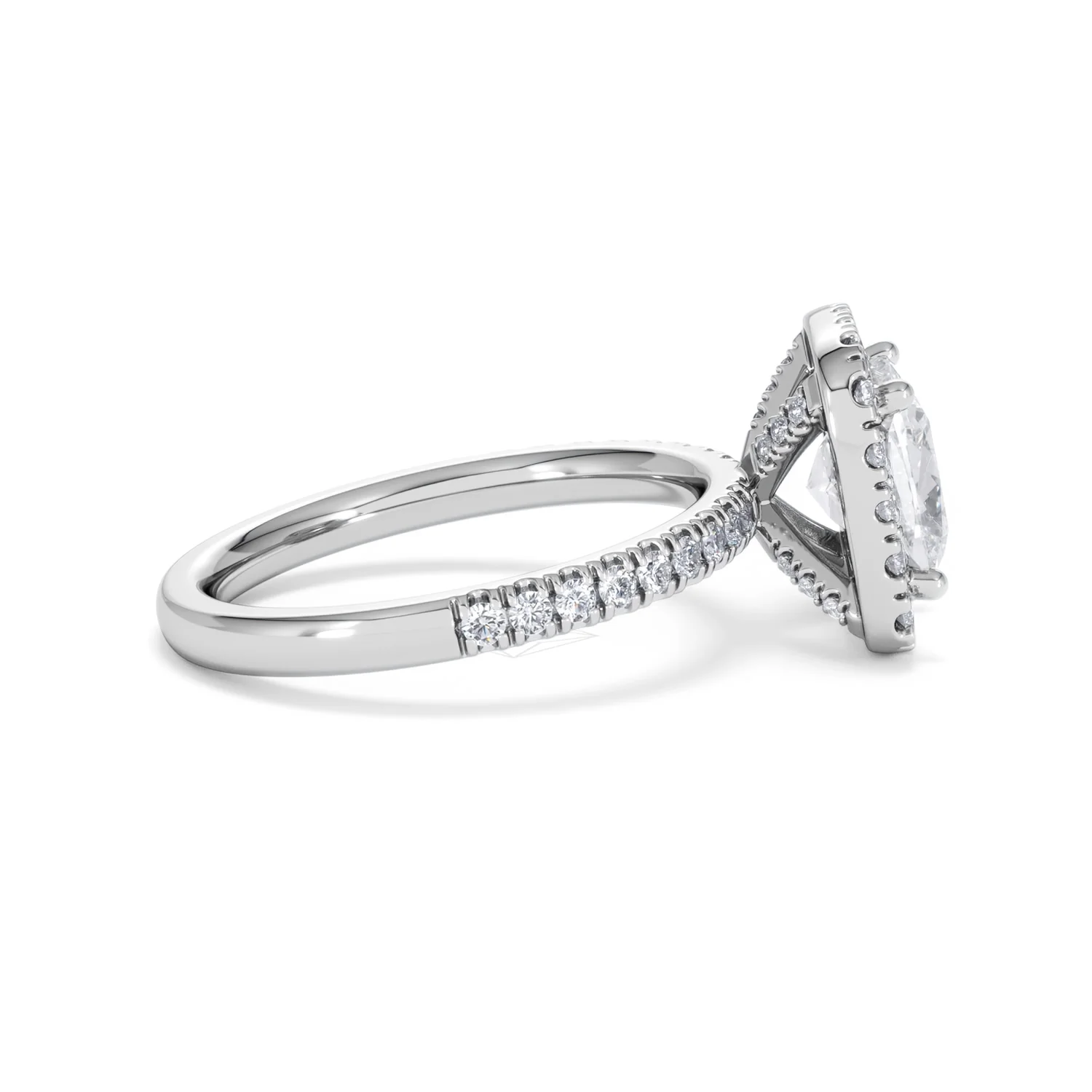 2.60ct Beatrice Lab Diamond Halo Engagement Ring 18K White Gold F/VS1 - Image 28