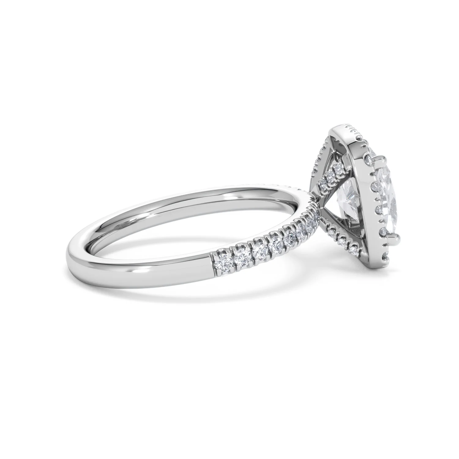 2.60ct Beatrice Lab Diamond Halo Engagement Ring 18K White Gold F/VS1 - Image 30