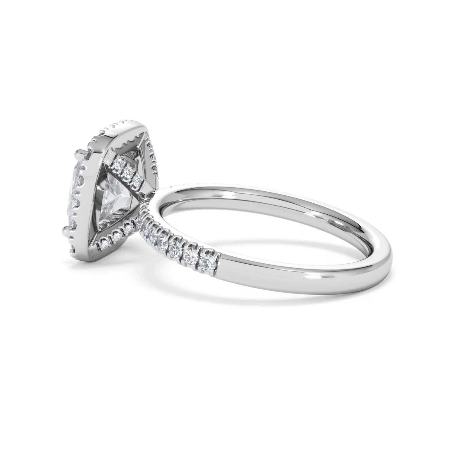 2.60ct Beatrice Lab Diamond Halo Engagement Ring 18K White Gold F/VS1 - Image 63