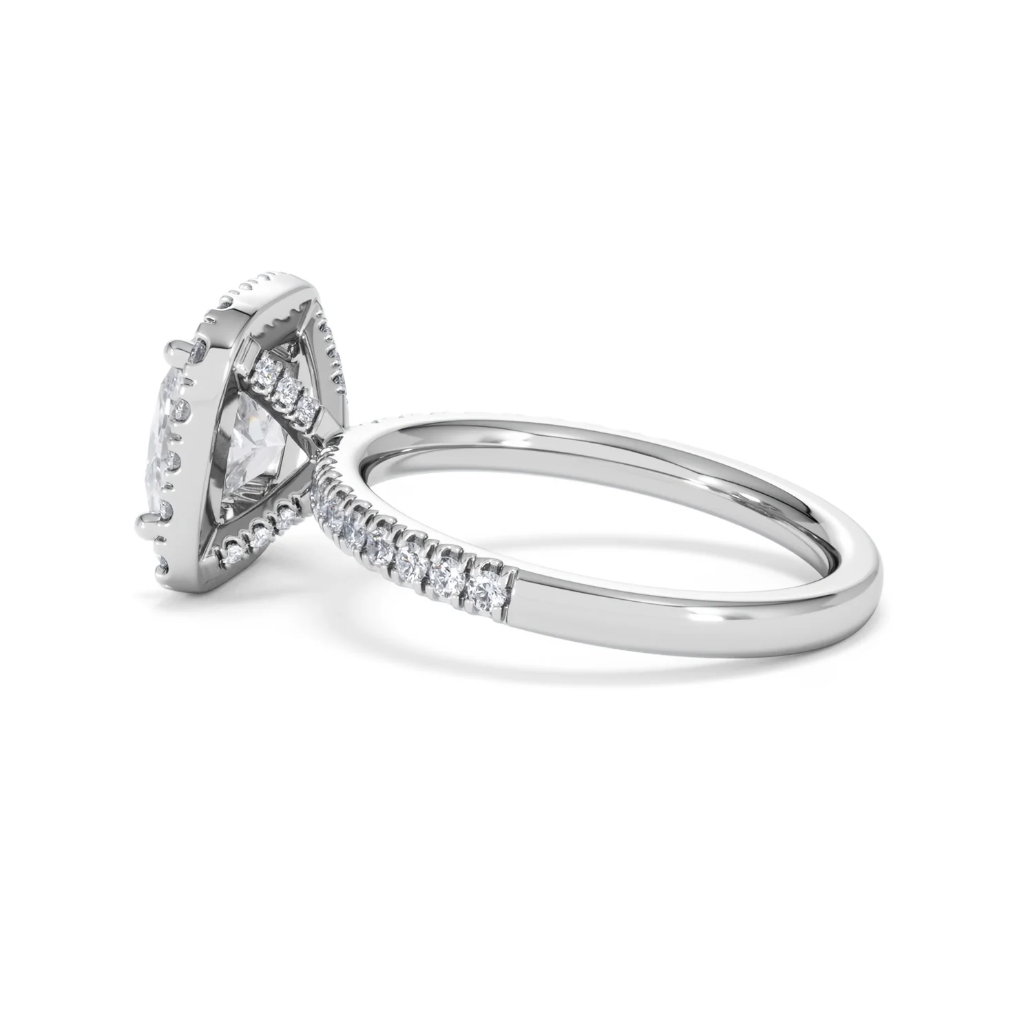 2.60ct Beatrice Lab Diamond Halo Engagement Ring 18K White Gold F/VS1 - Image 64