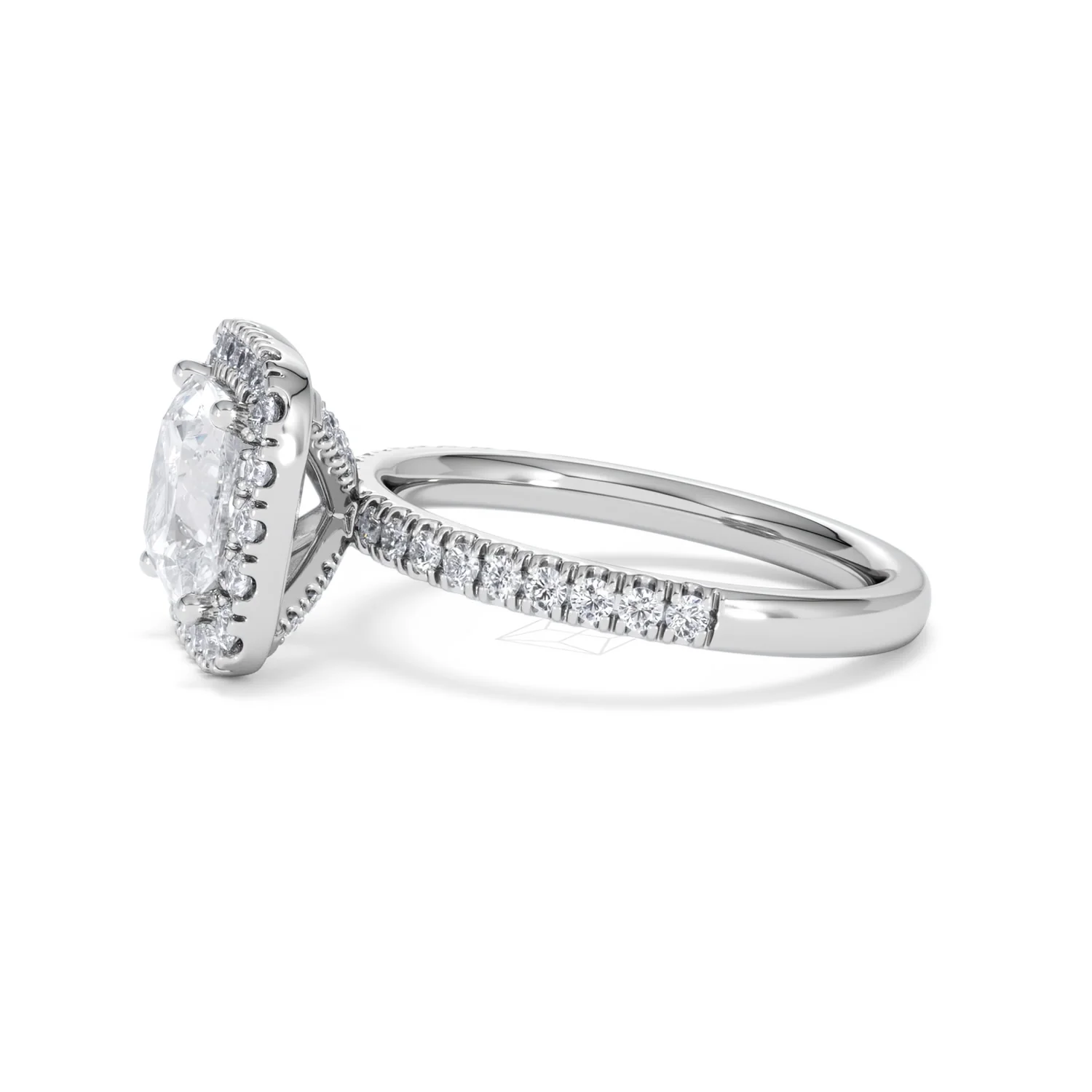 2.60ct Beatrice Lab Diamond Halo Engagement Ring 18K White Gold F/VS1 - Image 71