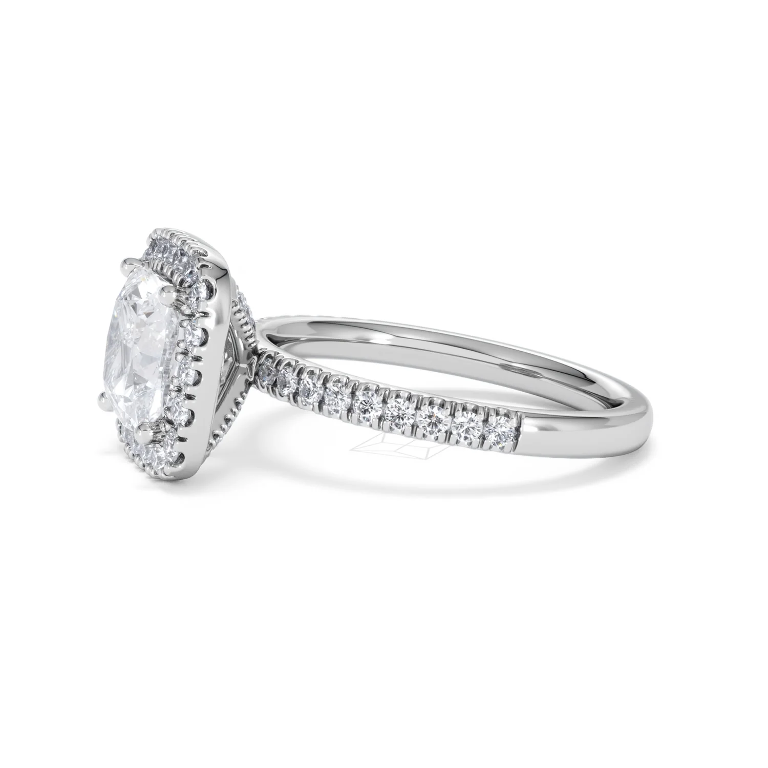 2.60ct Beatrice Lab Diamond Halo Engagement Ring 18K White Gold F/VS1 - Image 72