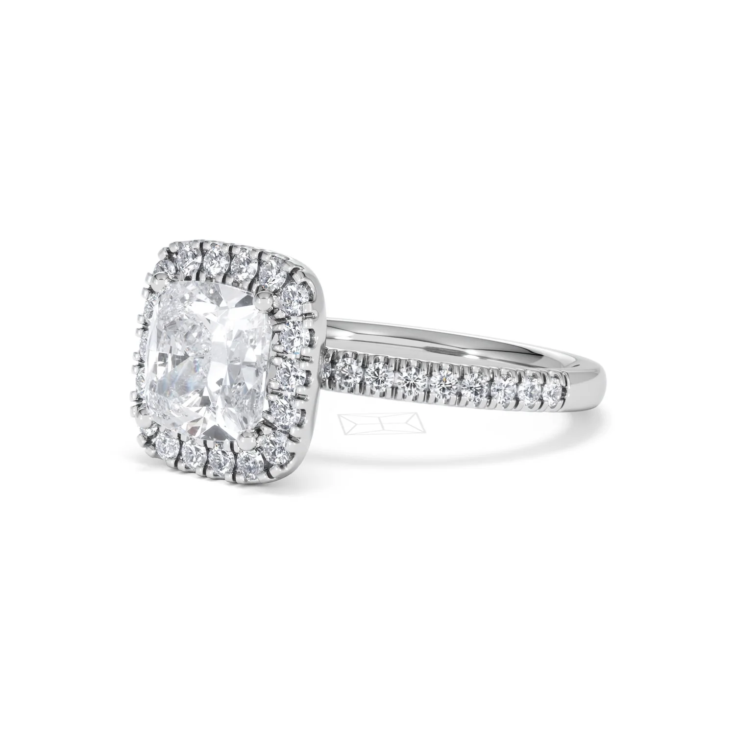 2.60ct Beatrice Lab Diamond Halo Engagement Ring 18K White Gold F/VS1 - Image 79