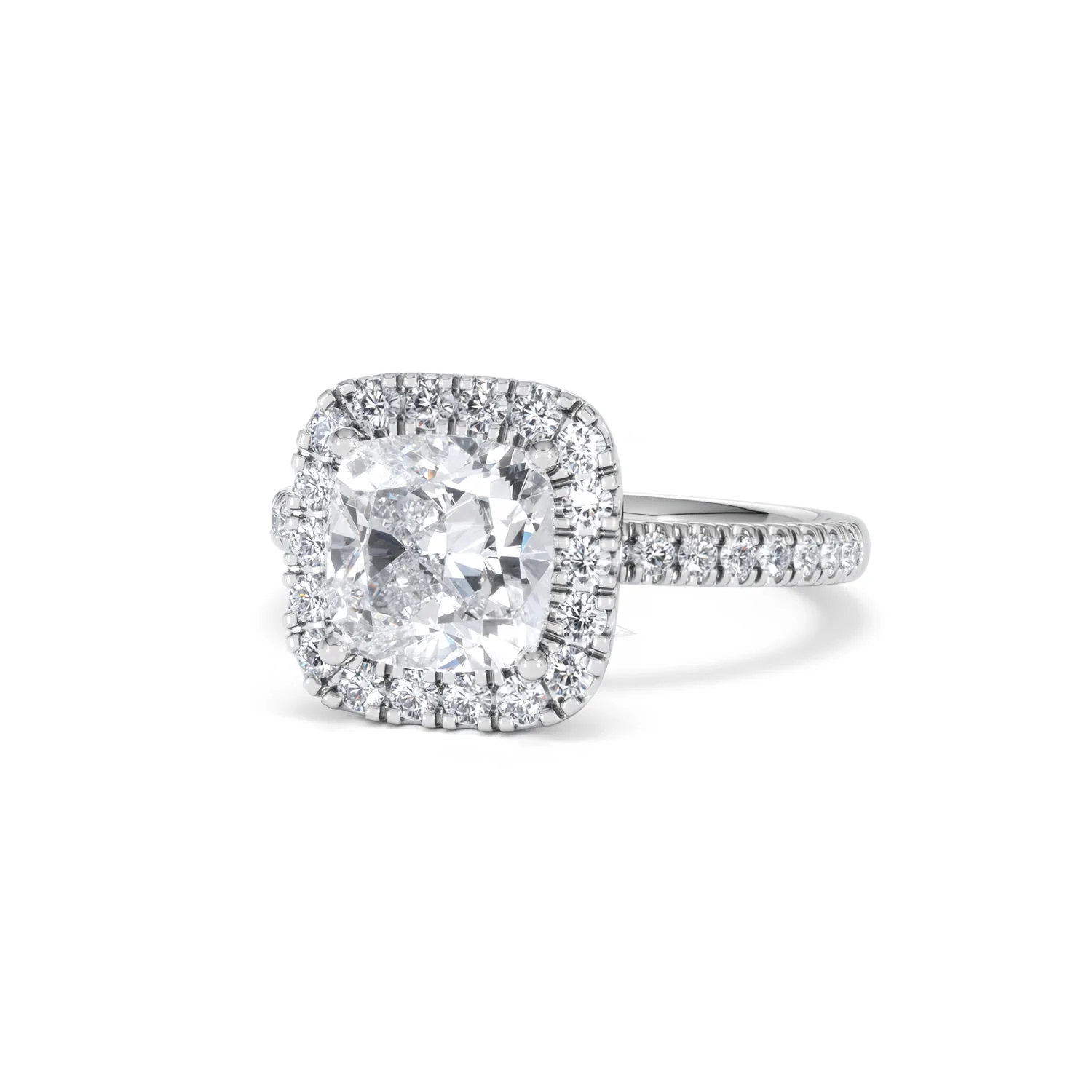 2.60ct Beatrice Lab Diamond Halo Engagement Ring 18K White Gold F/VS1 - Image 84