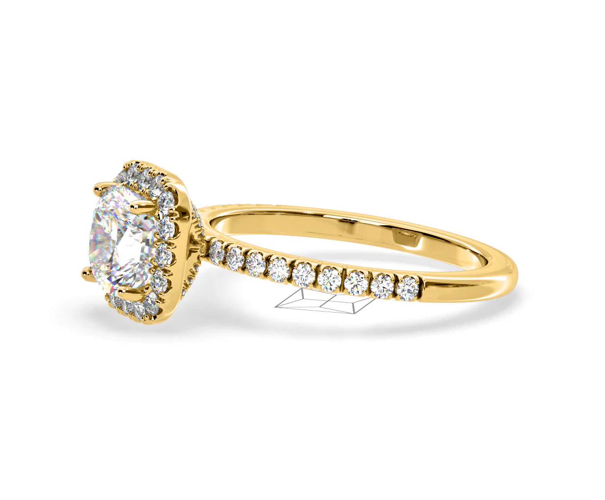 2.60ct Beatrice Lab Diamond Halo Engagement Ring in 18K Gold F/VS1 - Image 102
